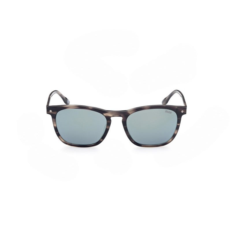 BMW Sleek Acetate Sunglasses with Green Mirror Lenses - BW0024