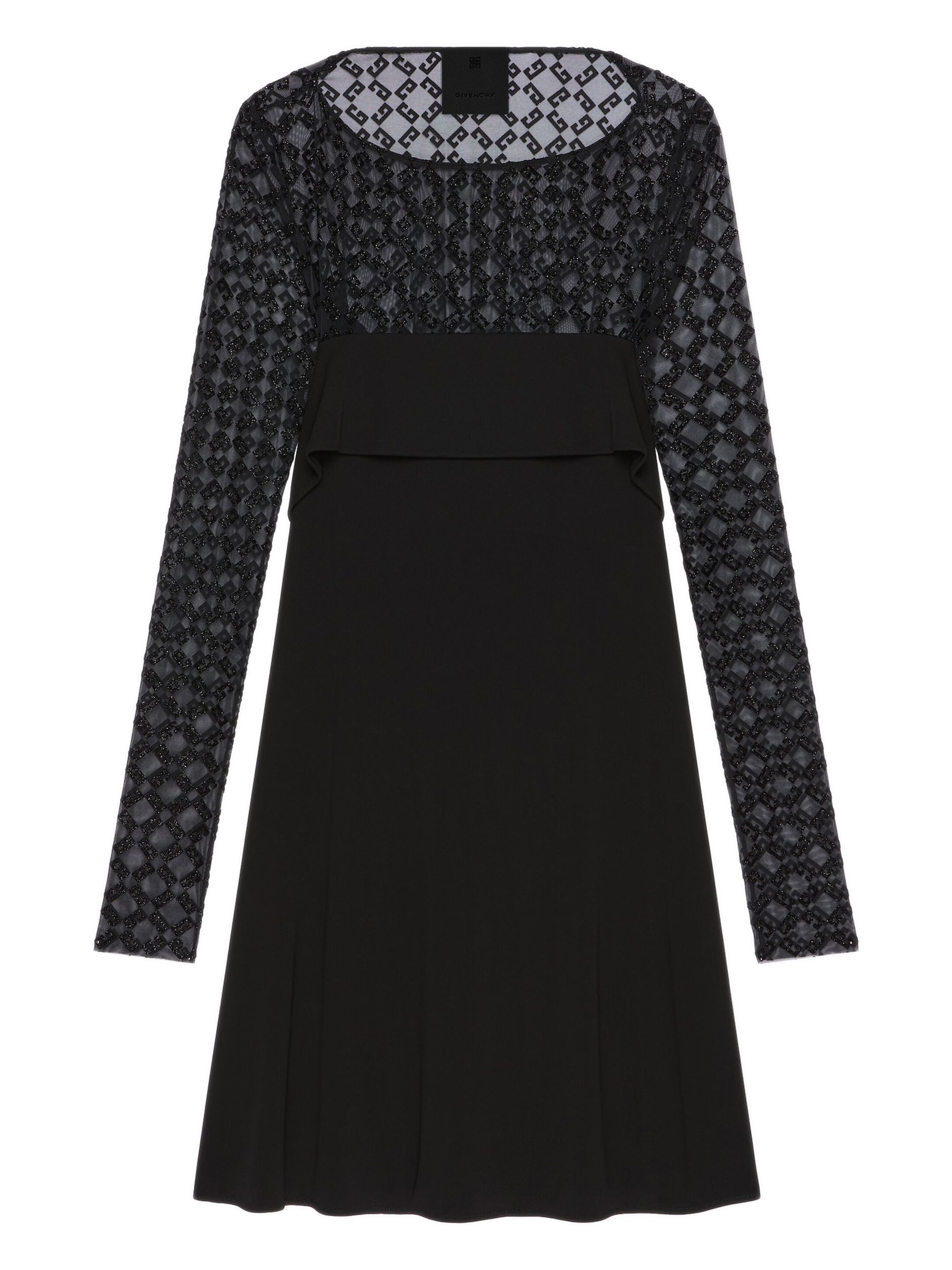 GIVENCHY Draped Mini Dress with Monogram Motif