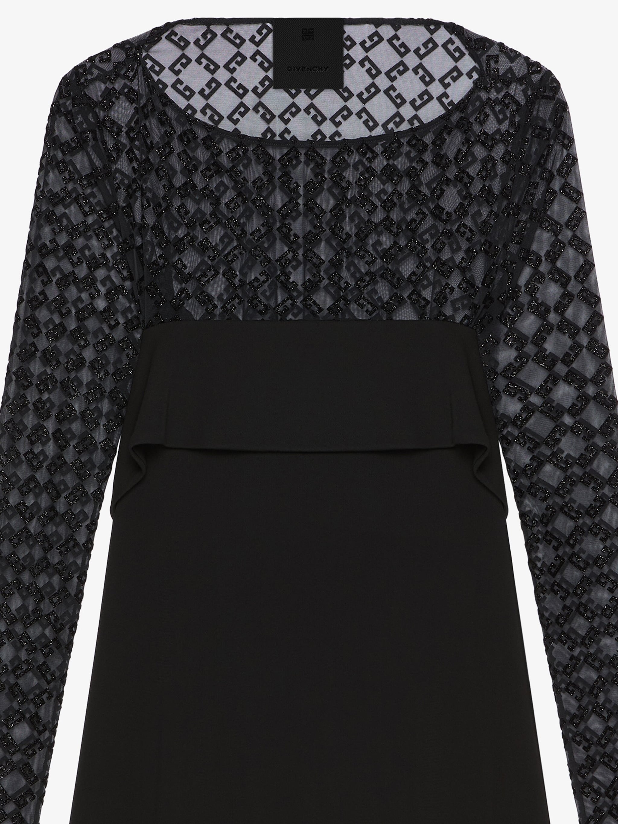 GIVENCHY Draped Mini Dress with Monogram Motif