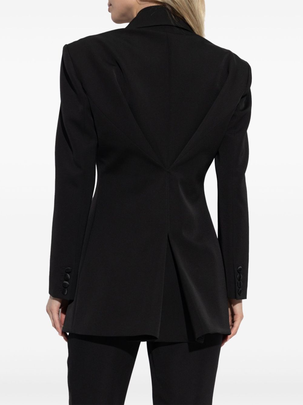 GIVENCHY Double-Breasted Blazer with Pleated Back