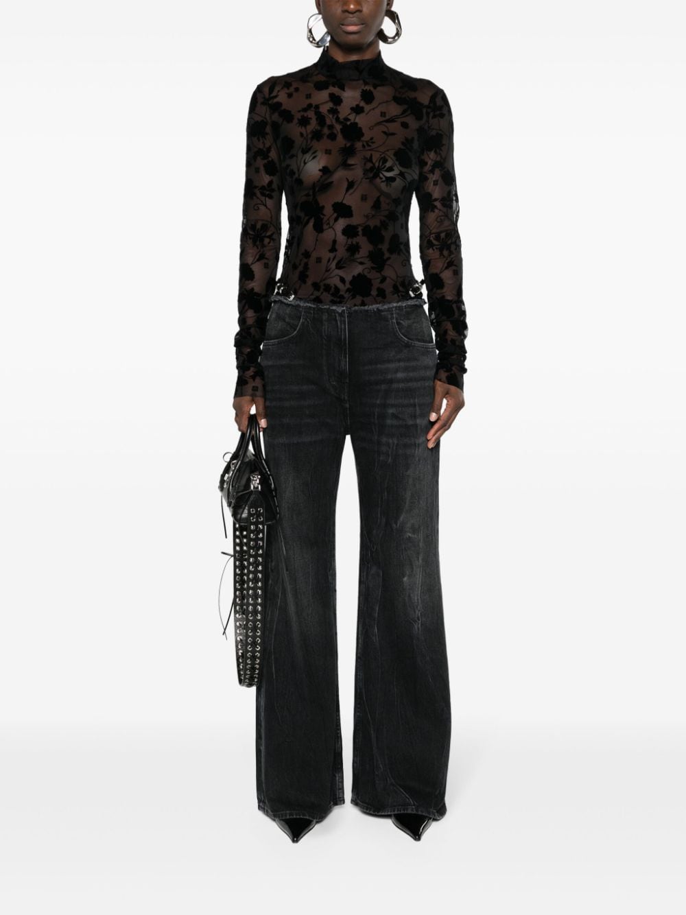 GIVENCHY Wide-Leg Denim Cotton Jeans