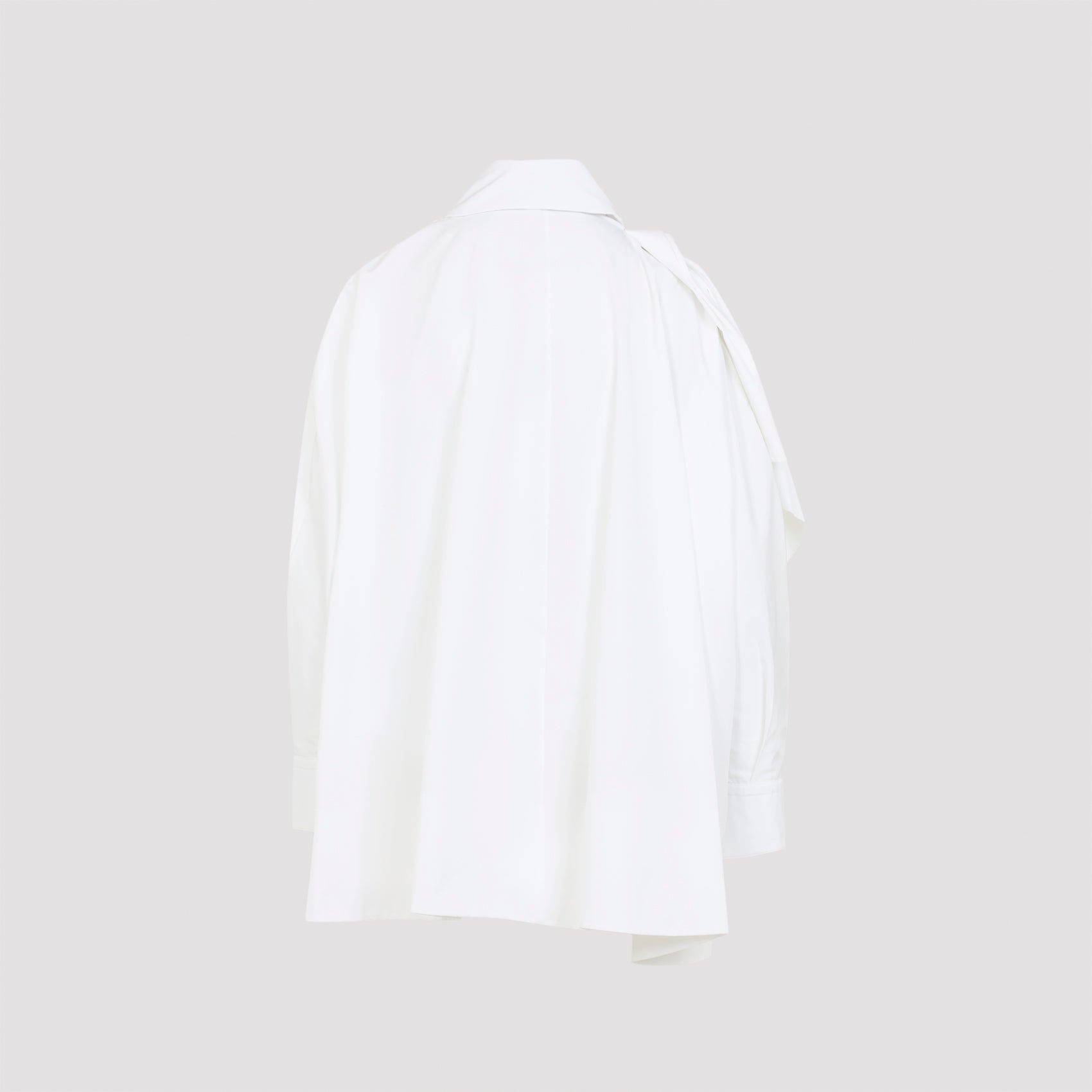 GIVENCHY Cotton Bow Shirt with Asymmetric Hem for Women