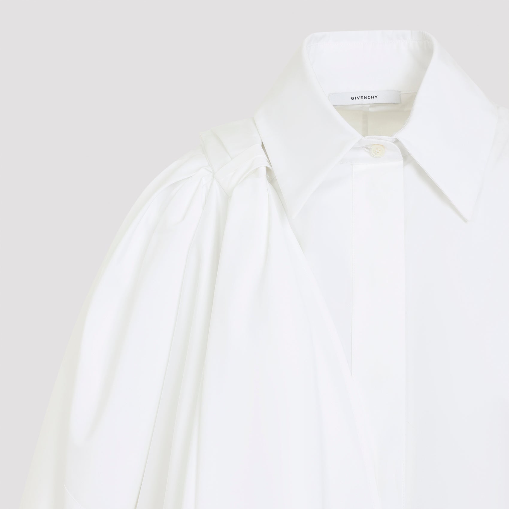 GIVENCHY Cotton Bow Shirt with Asymmetric Hem for Women