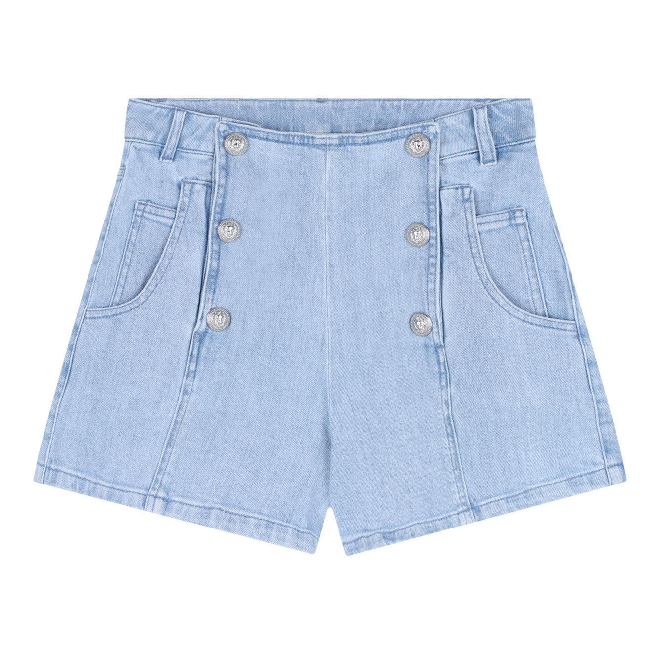 BALMAIN KIDS Cotton-Blend Mini Shorts for Girls - SS25