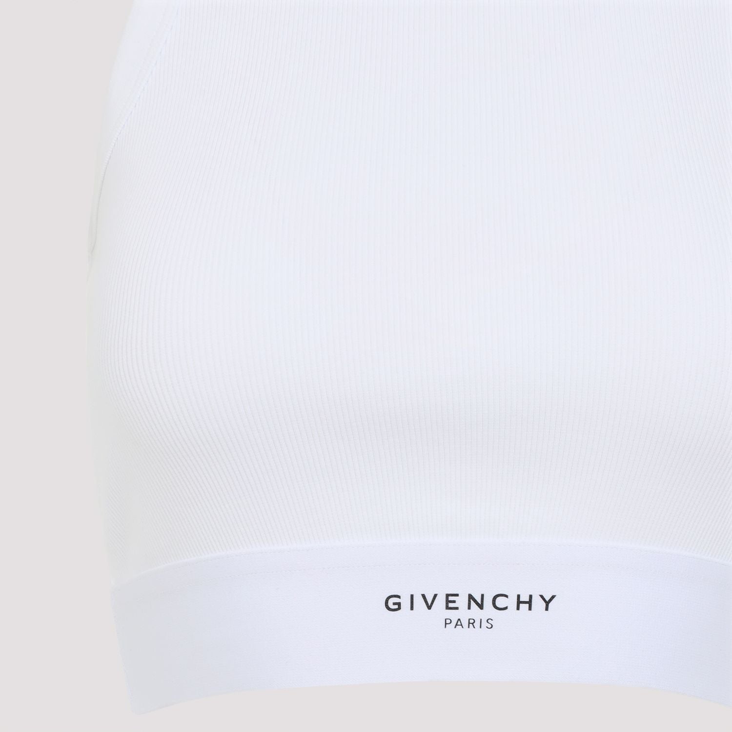 GIVENCHY Cotton Crop Top with Rubber Band Detail