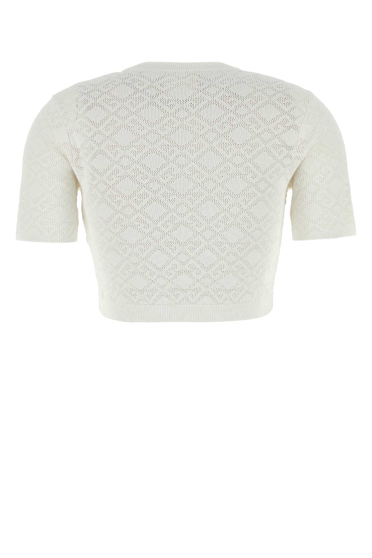GIVENCHY Cropped Short Sleeves Viscose Blend Sweater