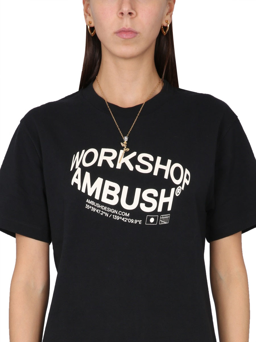AMBUSH Crowling Logo Print T-Shirt - Women