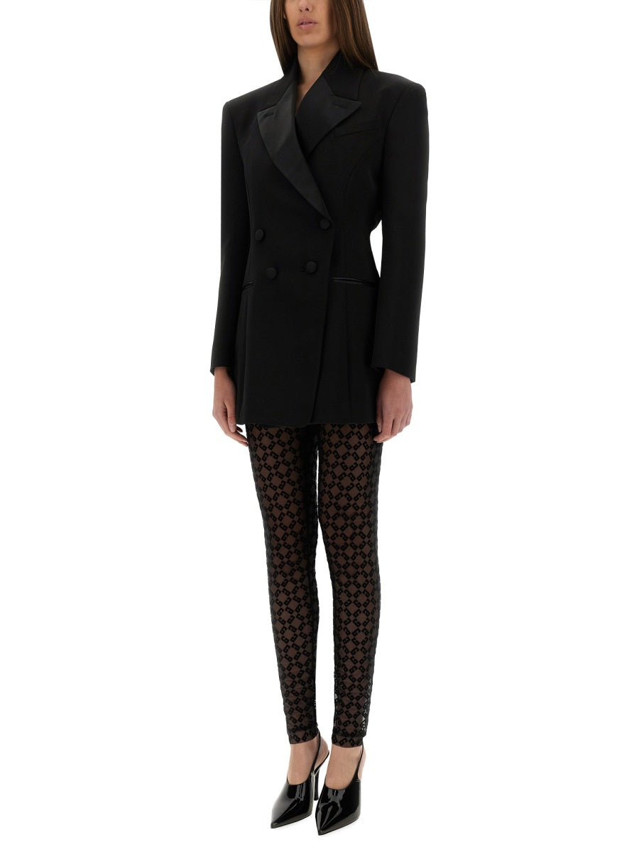 GIVENCHY Monogram Tulle Leggings - Fitted Cut, Size S