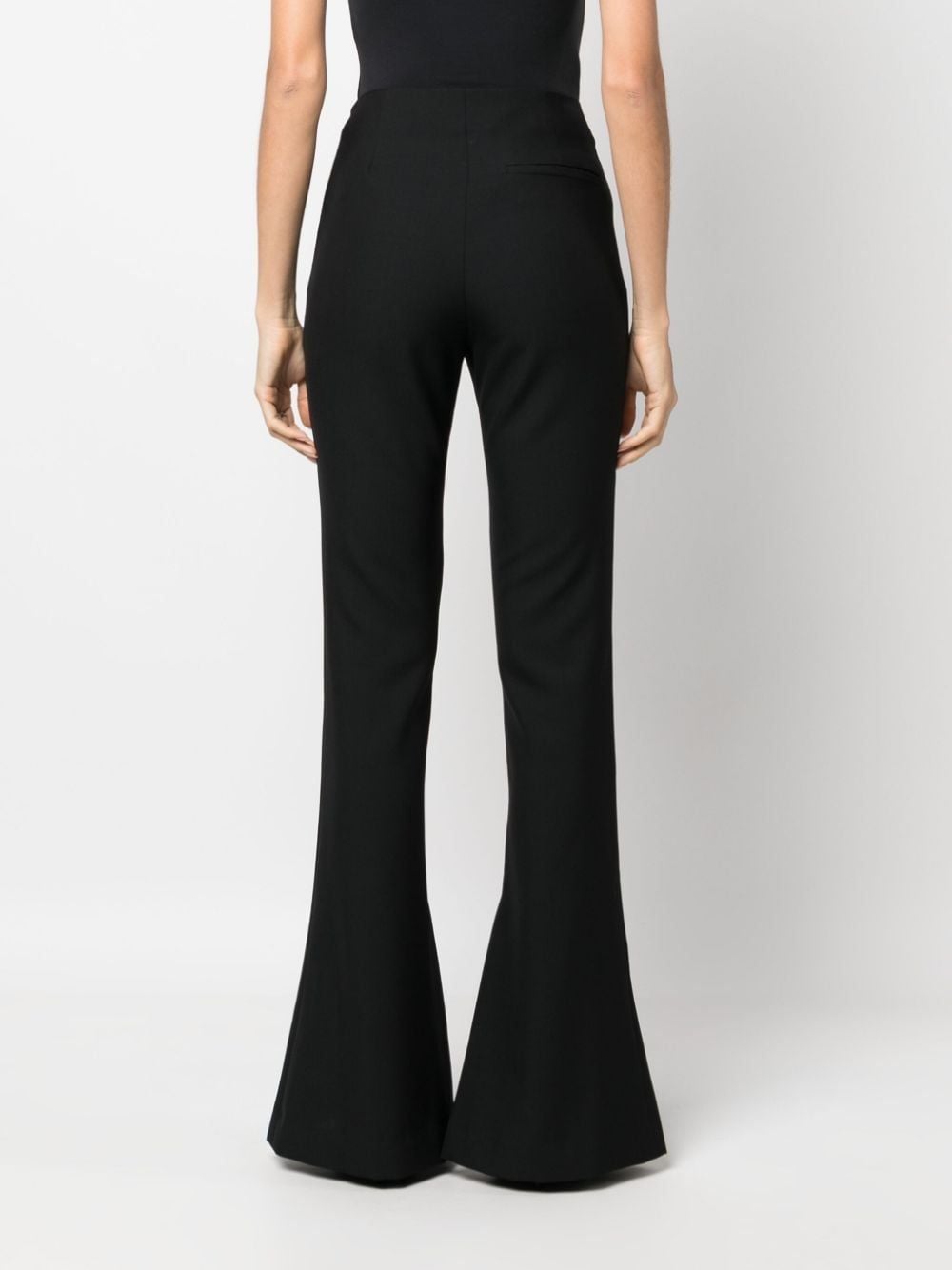 AMBUSH Flared Wool Trousers with Front Slit Detail