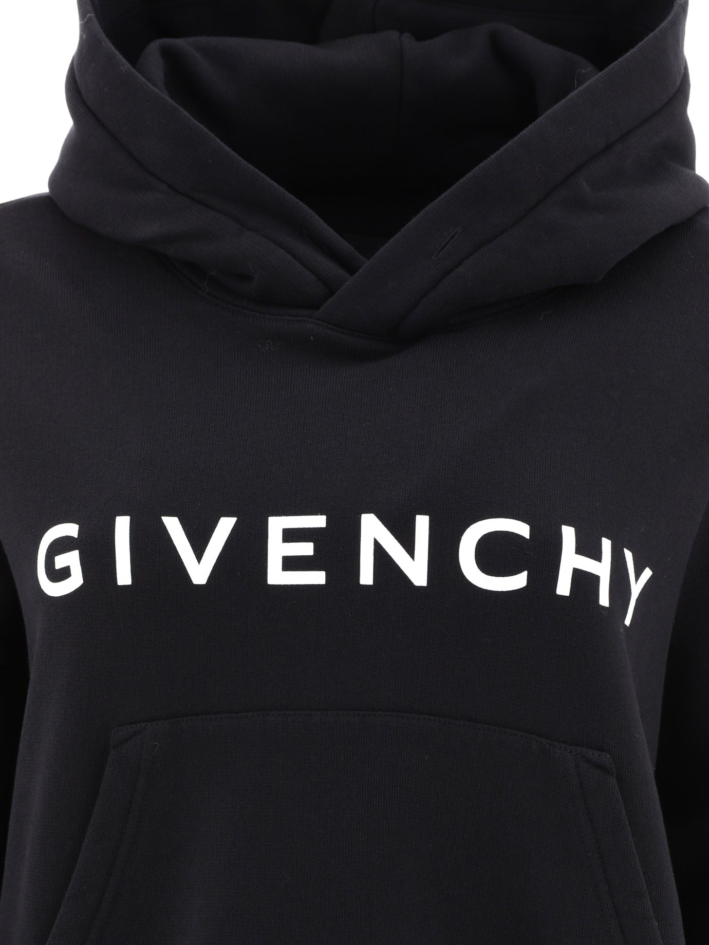GIVENCHY Cropped Logo Hoodie