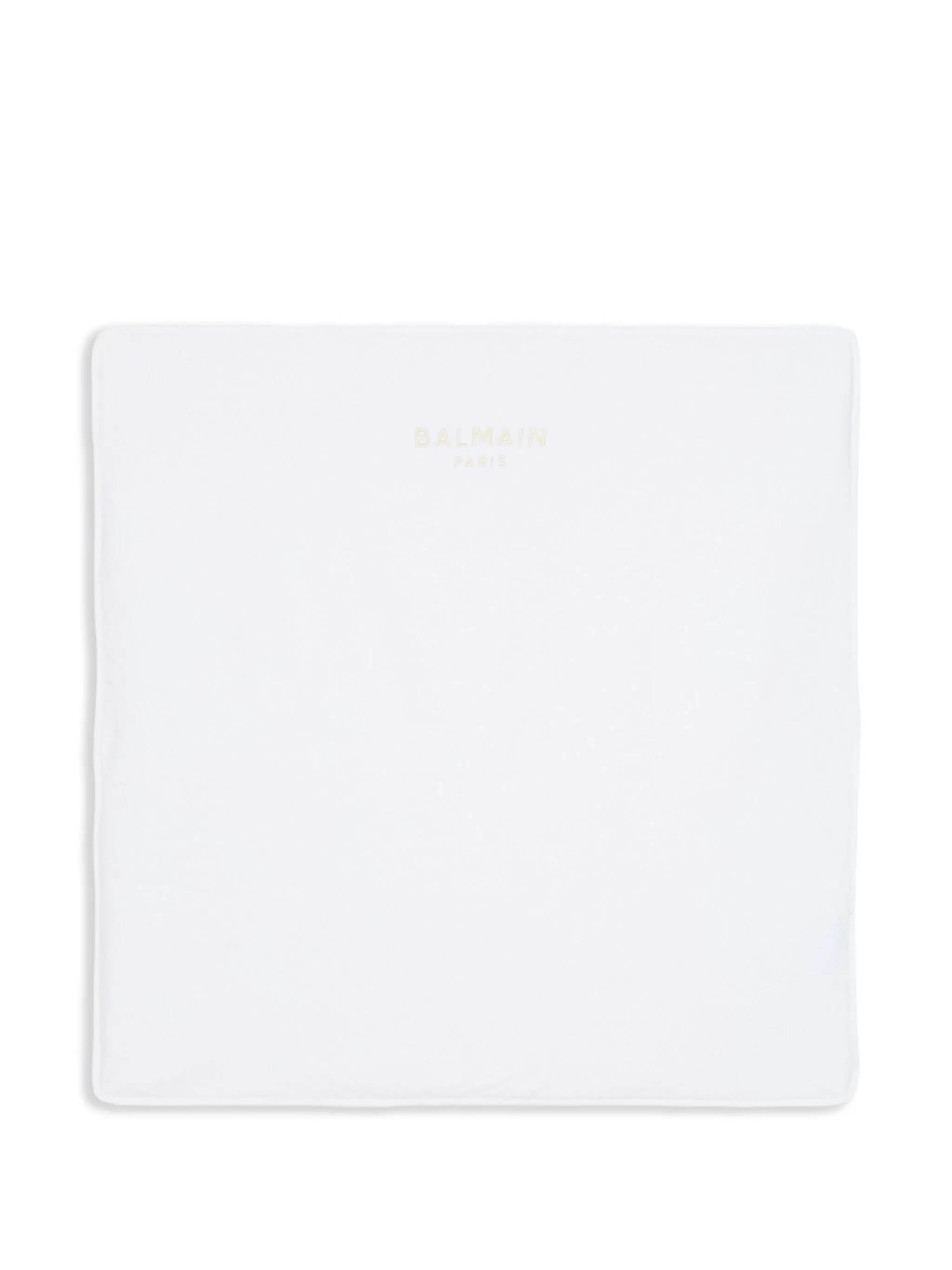 BALMAIN Monogrammed Baby Blanket - 100% Cotton