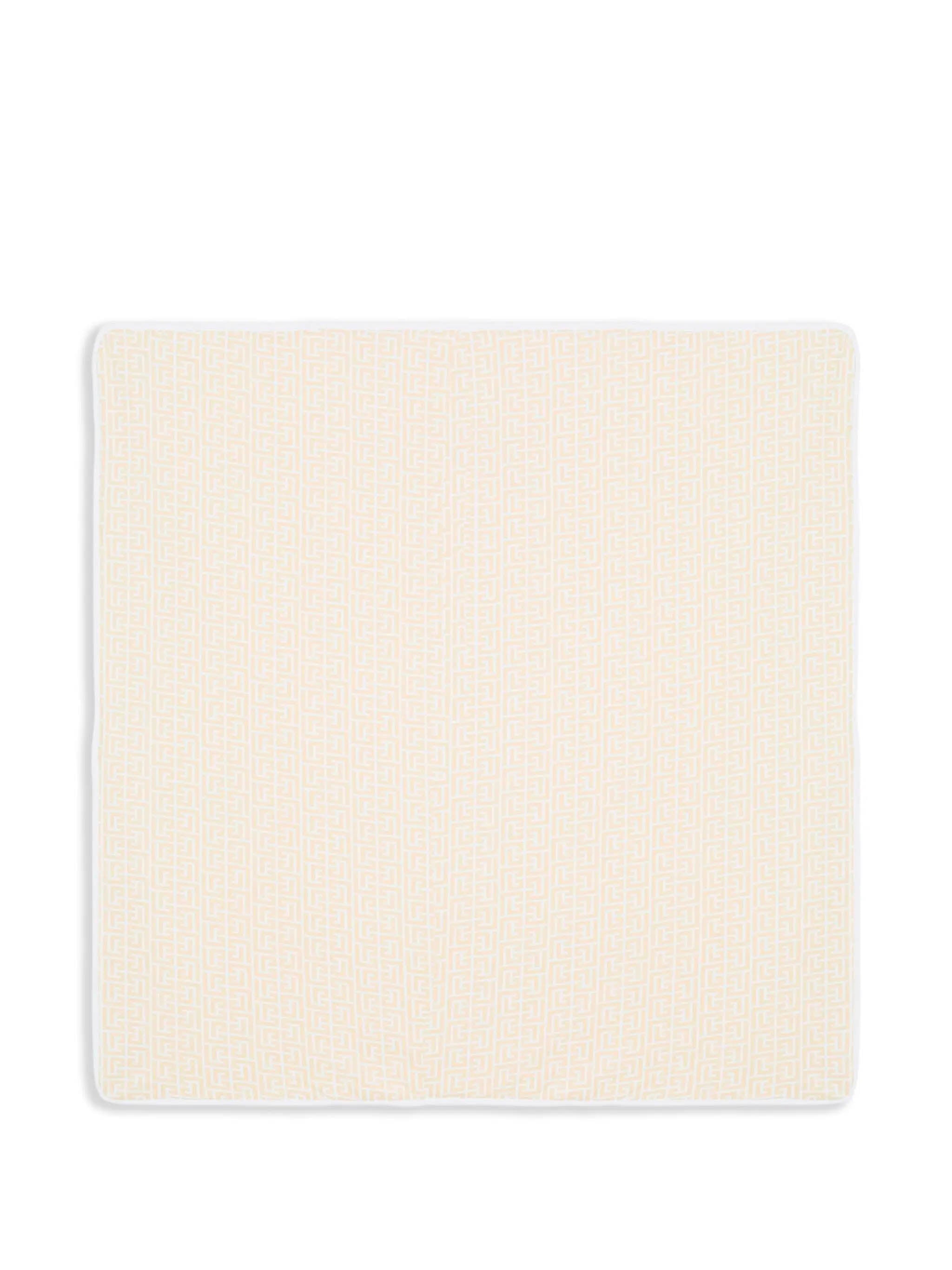 BALMAIN Monogrammed Baby Blanket - 100% Cotton