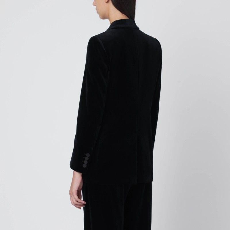 BLAZE MILANO Velvet Double-Breasted Blazer