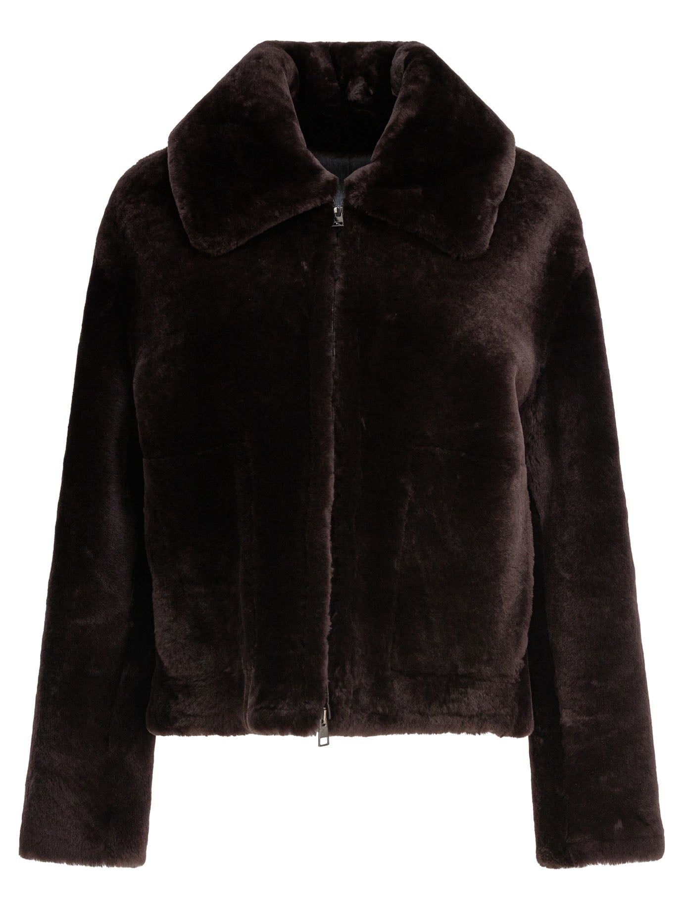 B&W Luxurious Lamb Fur Jacket for Women