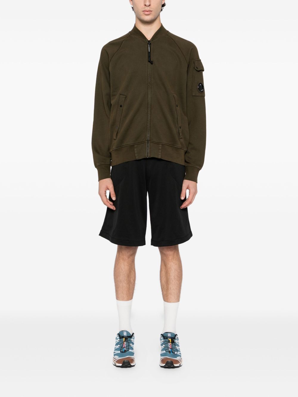 C.P. COMPANY Men's Zip-Up Sweatshirt with Unique Lens Detail