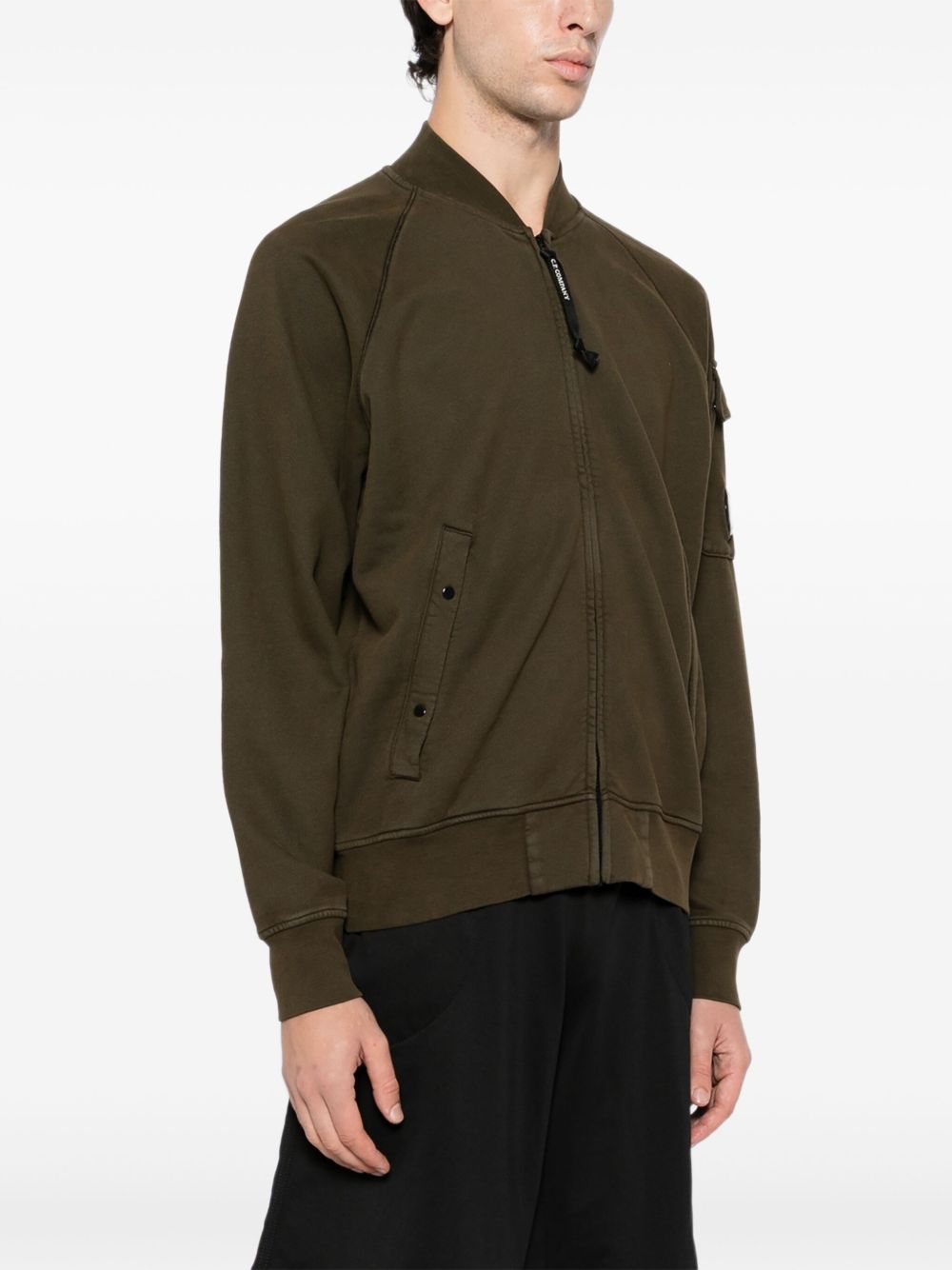 C.P. COMPANY Men's Zip-Up Sweatshirt with Unique Lens Detail