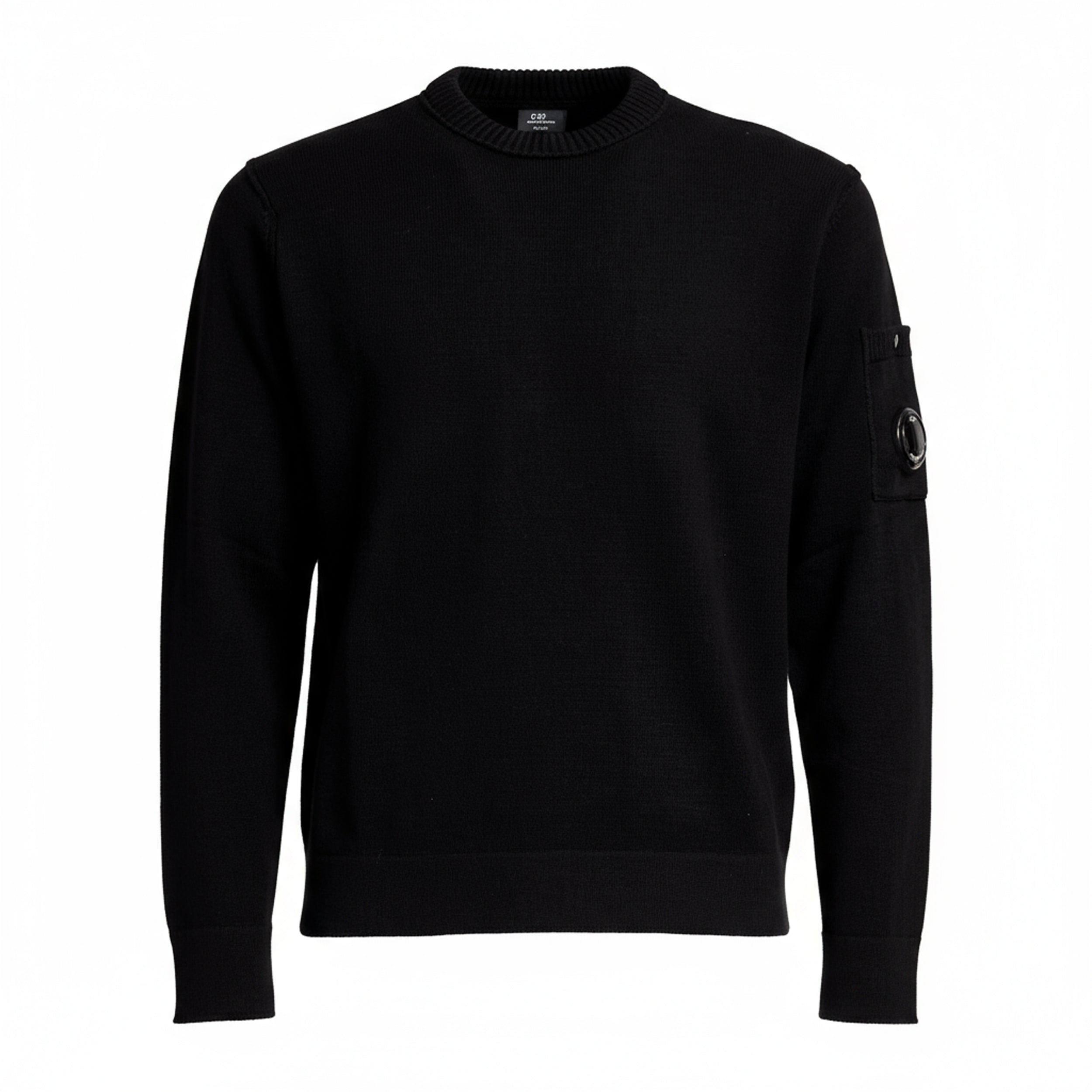 C.P. COMPANY Crew Neck Sweater in Soft Cotton Stretch Knit