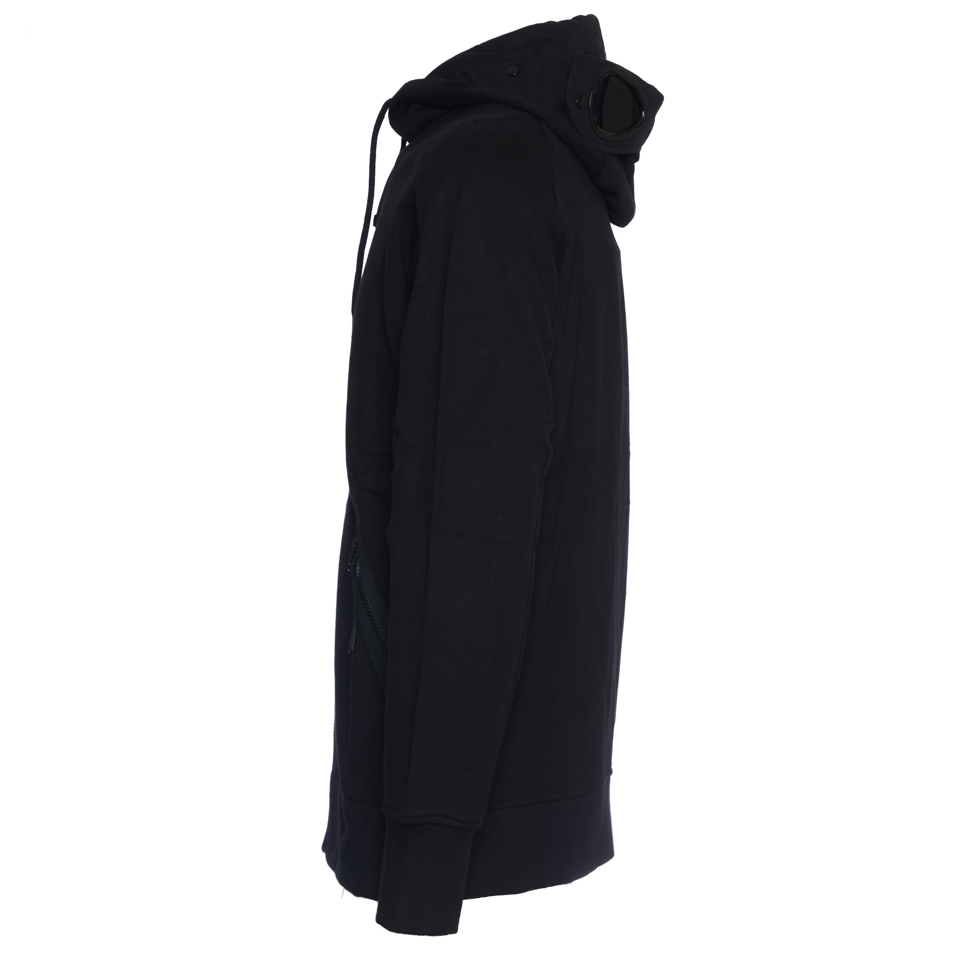 C.P. COMPANY Diagonal Raised Fleece Goggle Zipped Hooded Sweatshirt