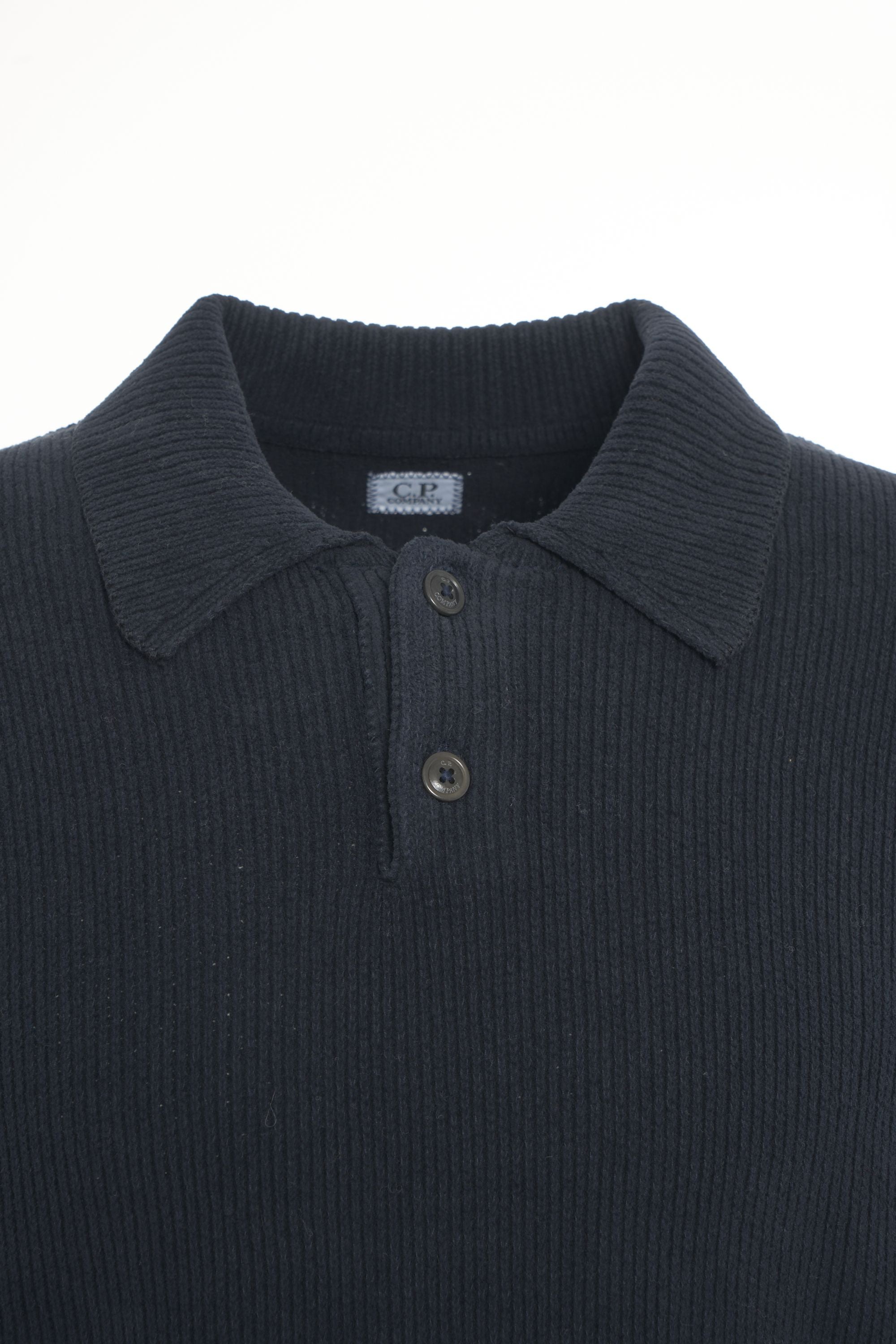 C.P. COMPANY Men's Long Sleeve Polo Sweater