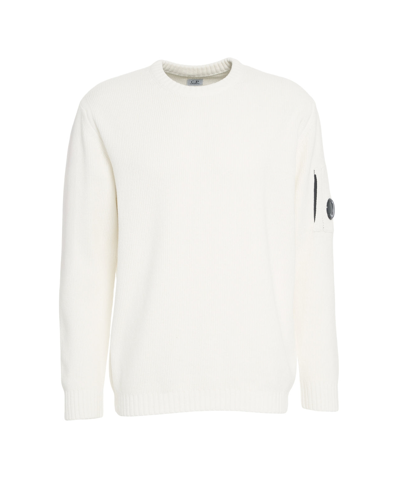 C.P. COMPANY Classic Crew Neck Pullover with Distinctive Sleeve Detail