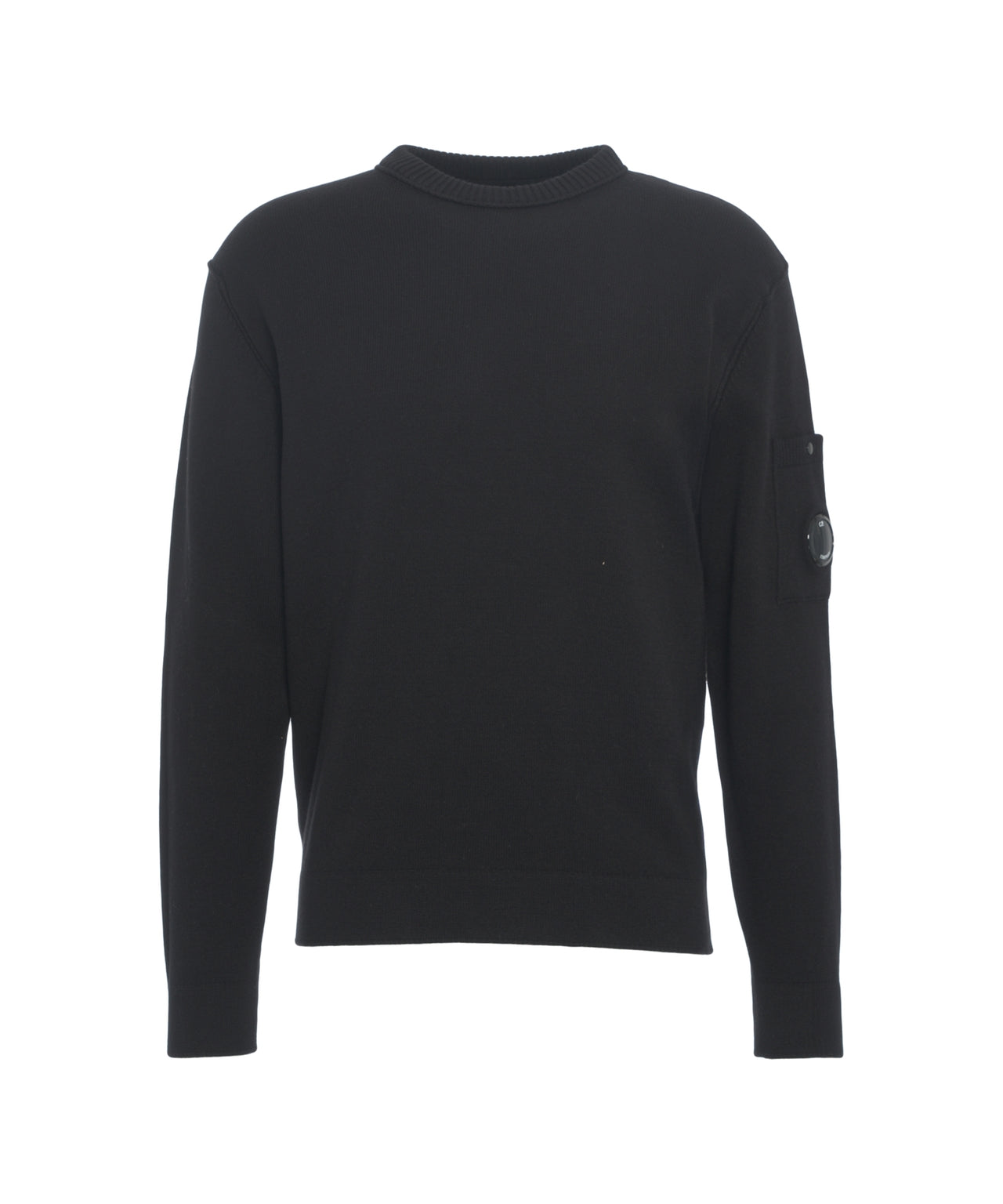 C.P. COMPANY Classic Crew Neck Pullover with Logo Detail