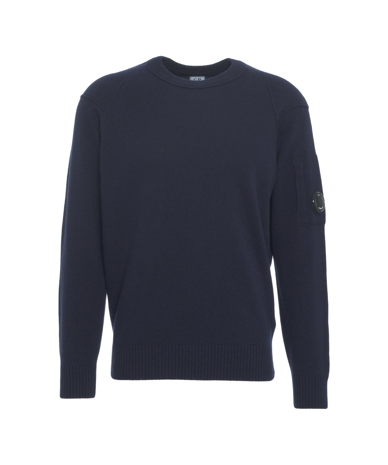C.P. COMPANY Classic Crew Neck Pullover with Unique Logo Detail