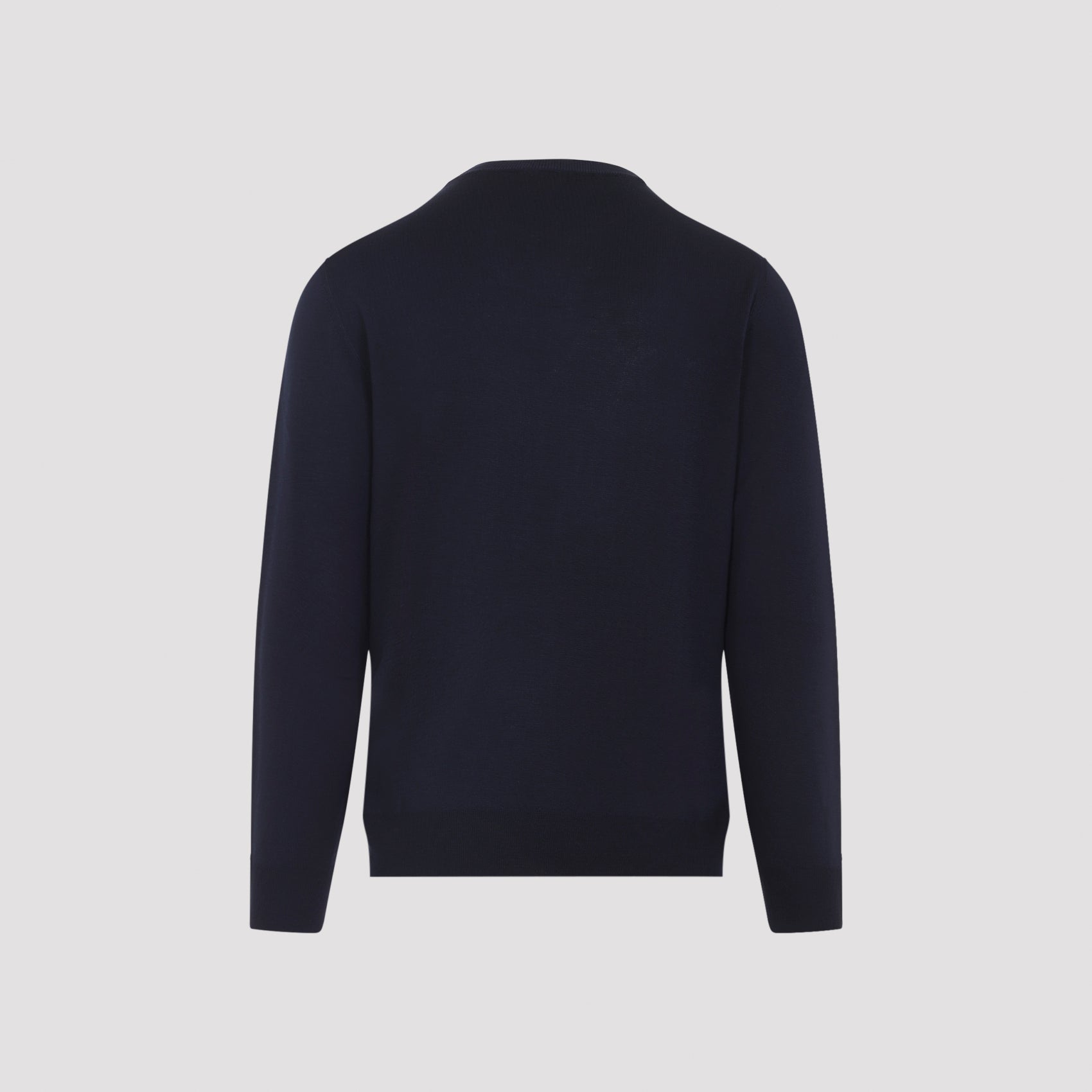 CANALI Virgin Wool Sweater for Men - Classic Round Neck, Long Sleeves