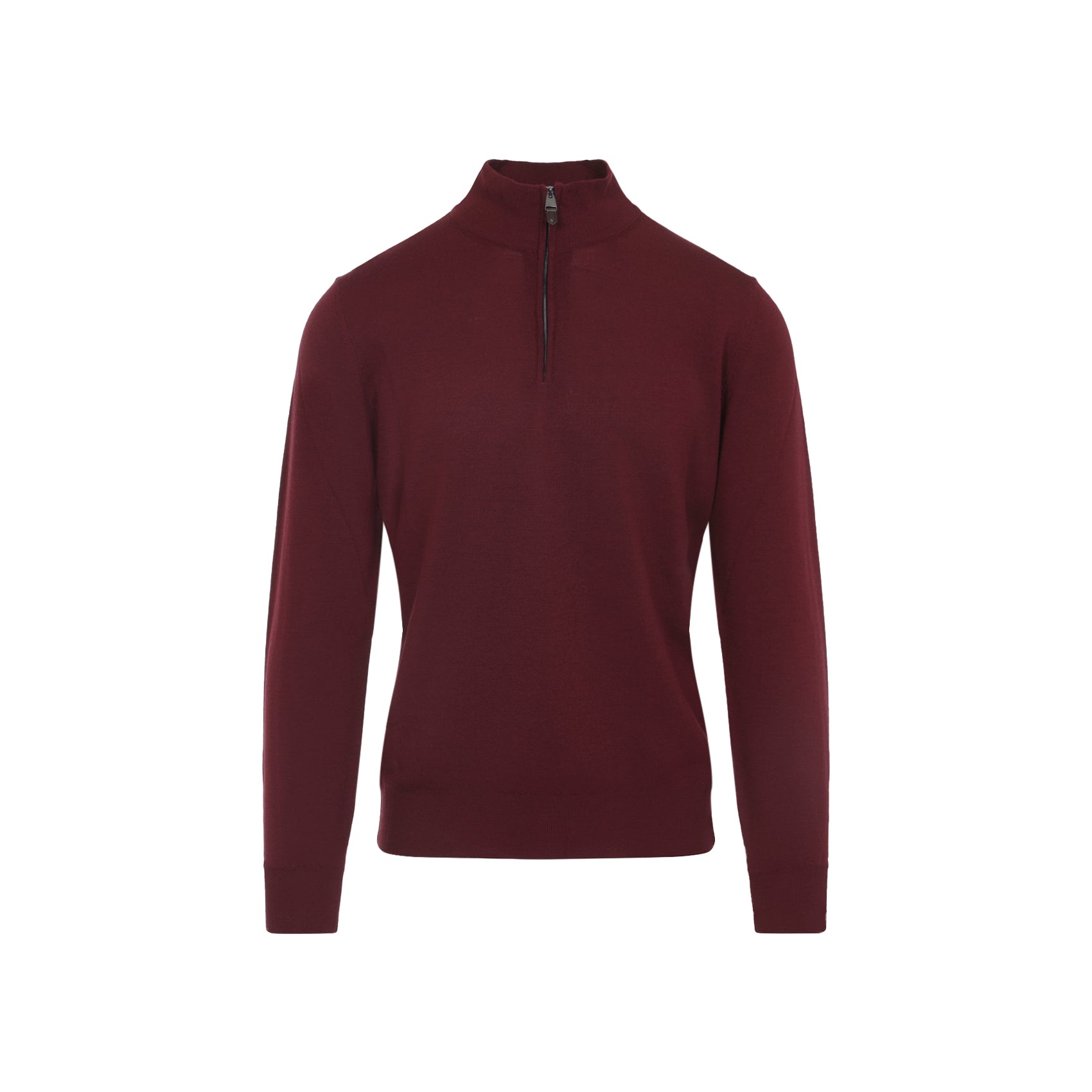 CANALI Half Zip High Neck Virgin Wool Sweater for Men
