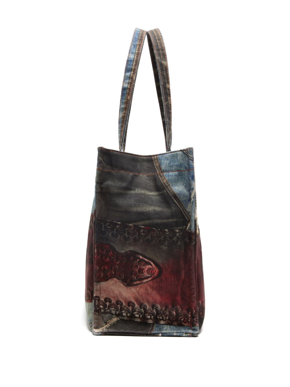 ACNE STUDIOS Denim Patch Heart Tote Handbag