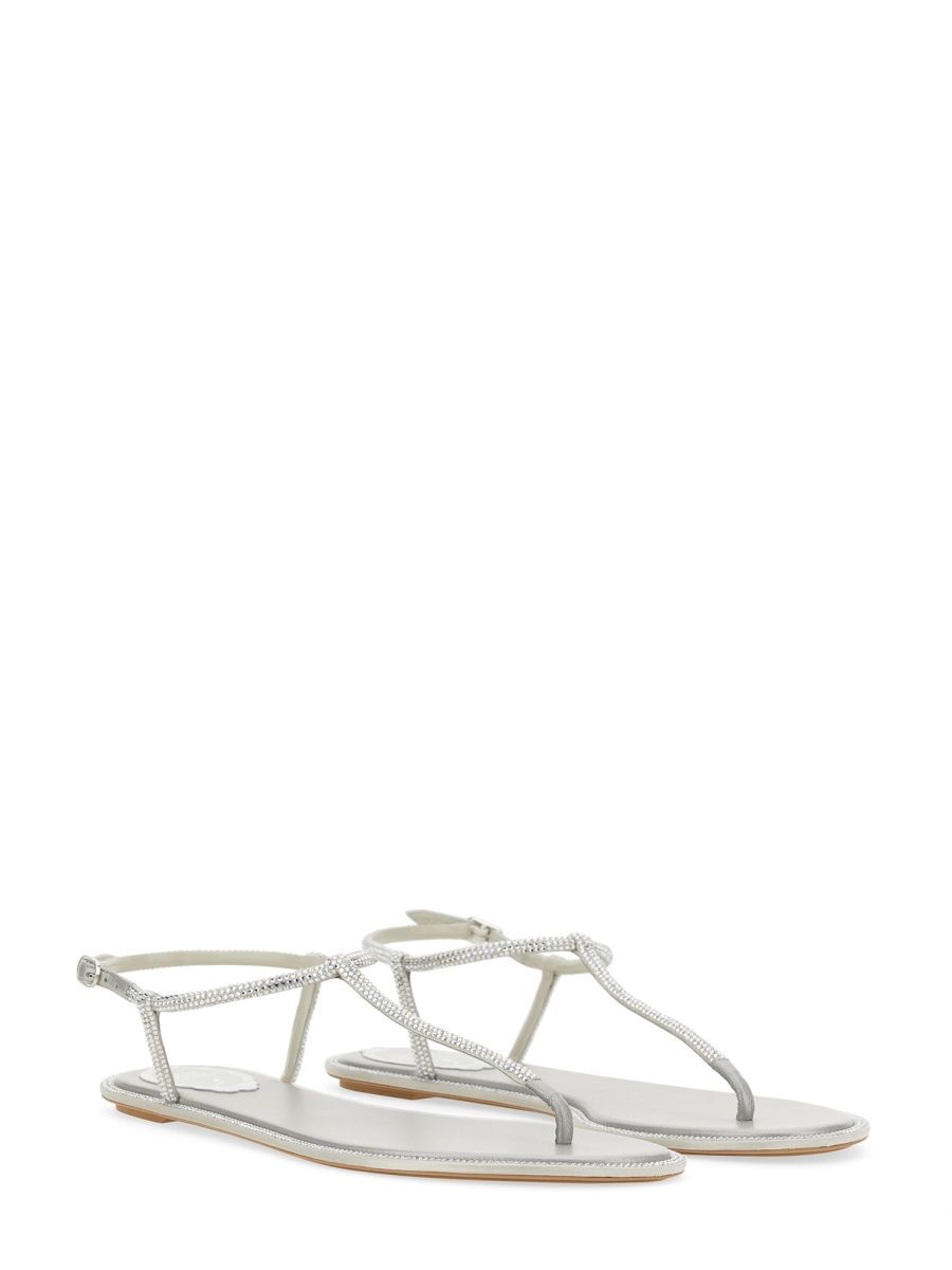 RENE CAOVILLA Elegance Mini Sandals with 1 cm Heel for Women