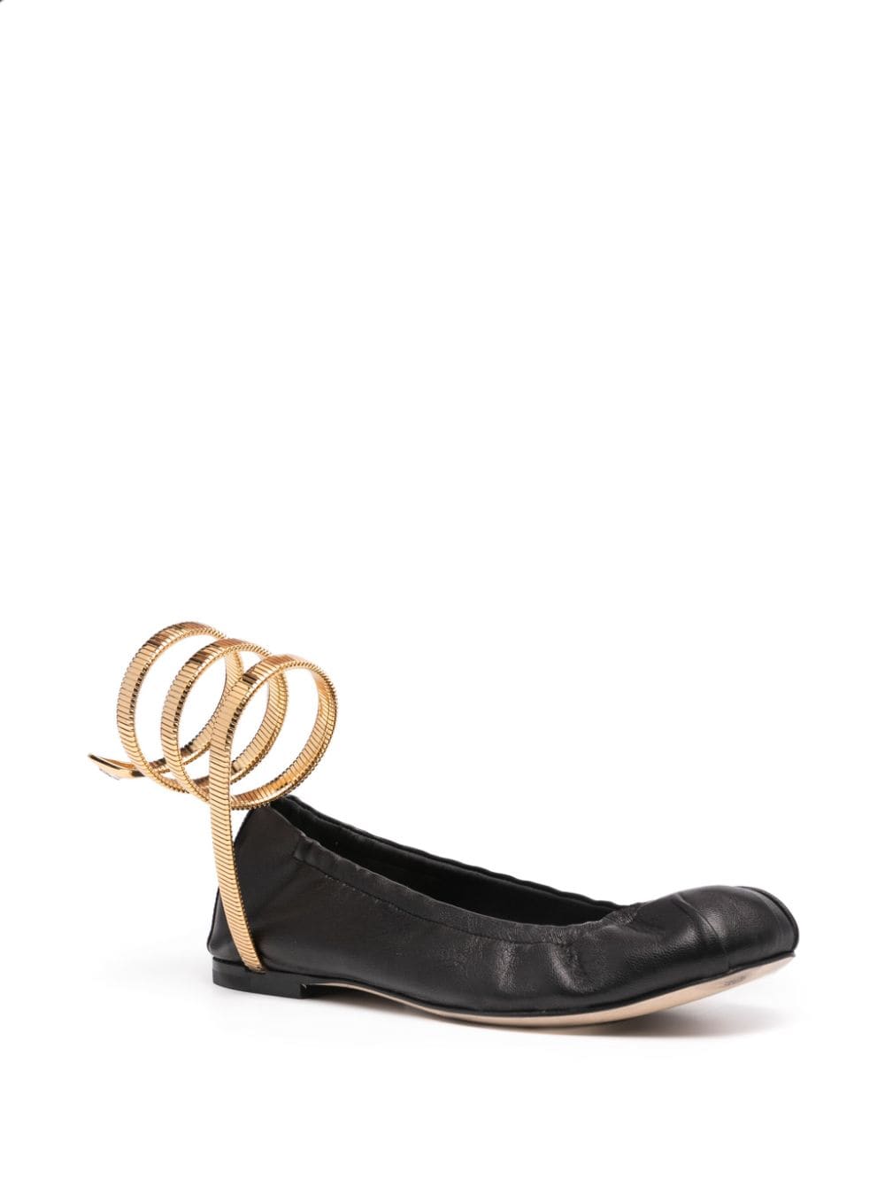 RENE CAOVILLA Juniper Leather Ballerina Shoes