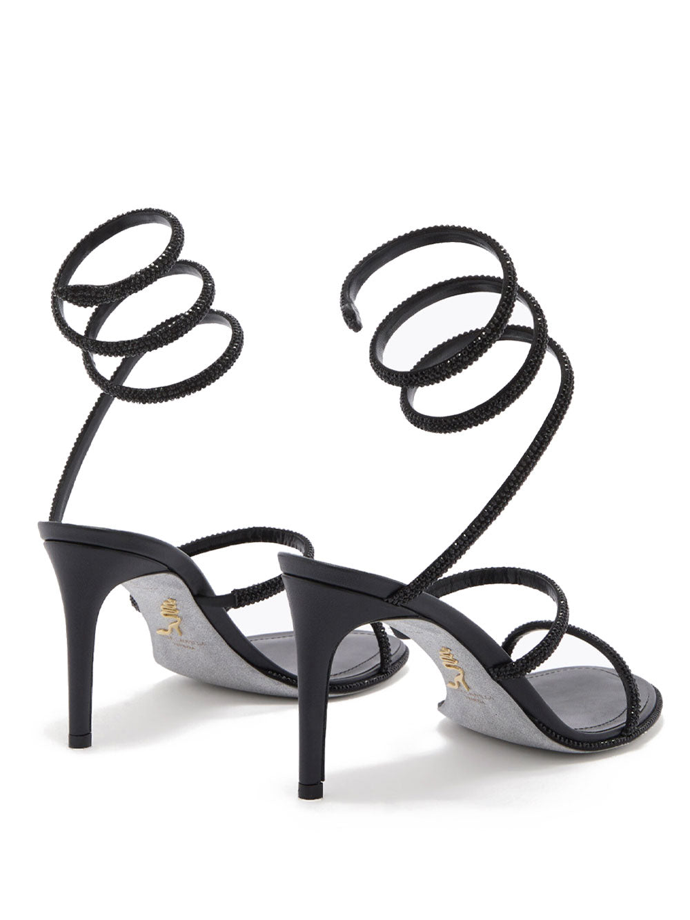 RENE CAOVILLA Cleo 80 Satin Heeled Sandals