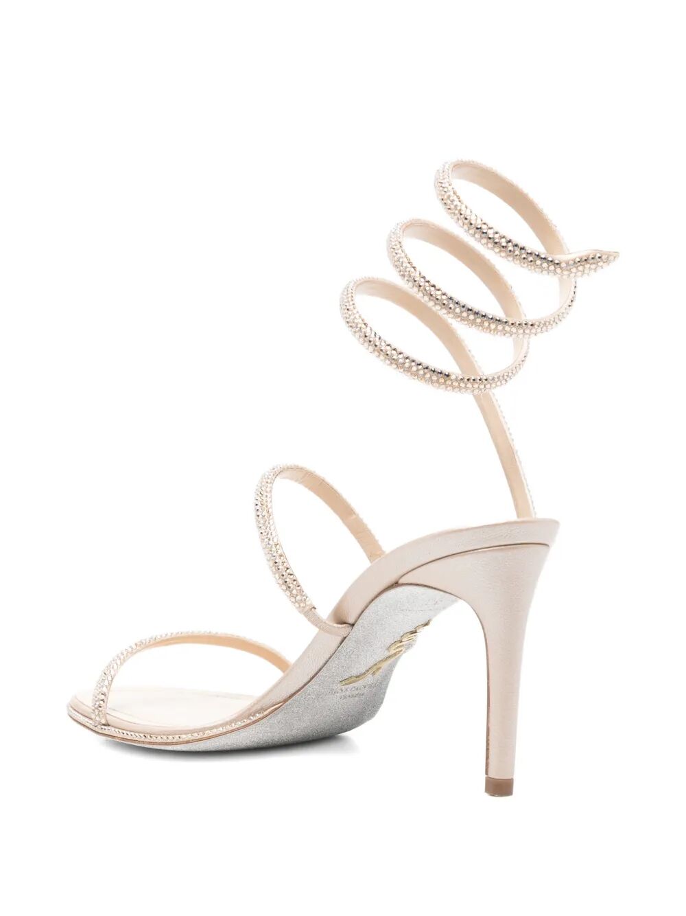 RENE CAOVILLA Cleo 80 Satin Sandals