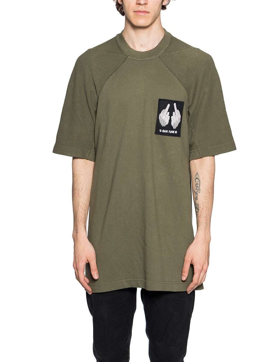 11 BY BBS Men's Cotton Mini Sweatshirt with Applied Patches