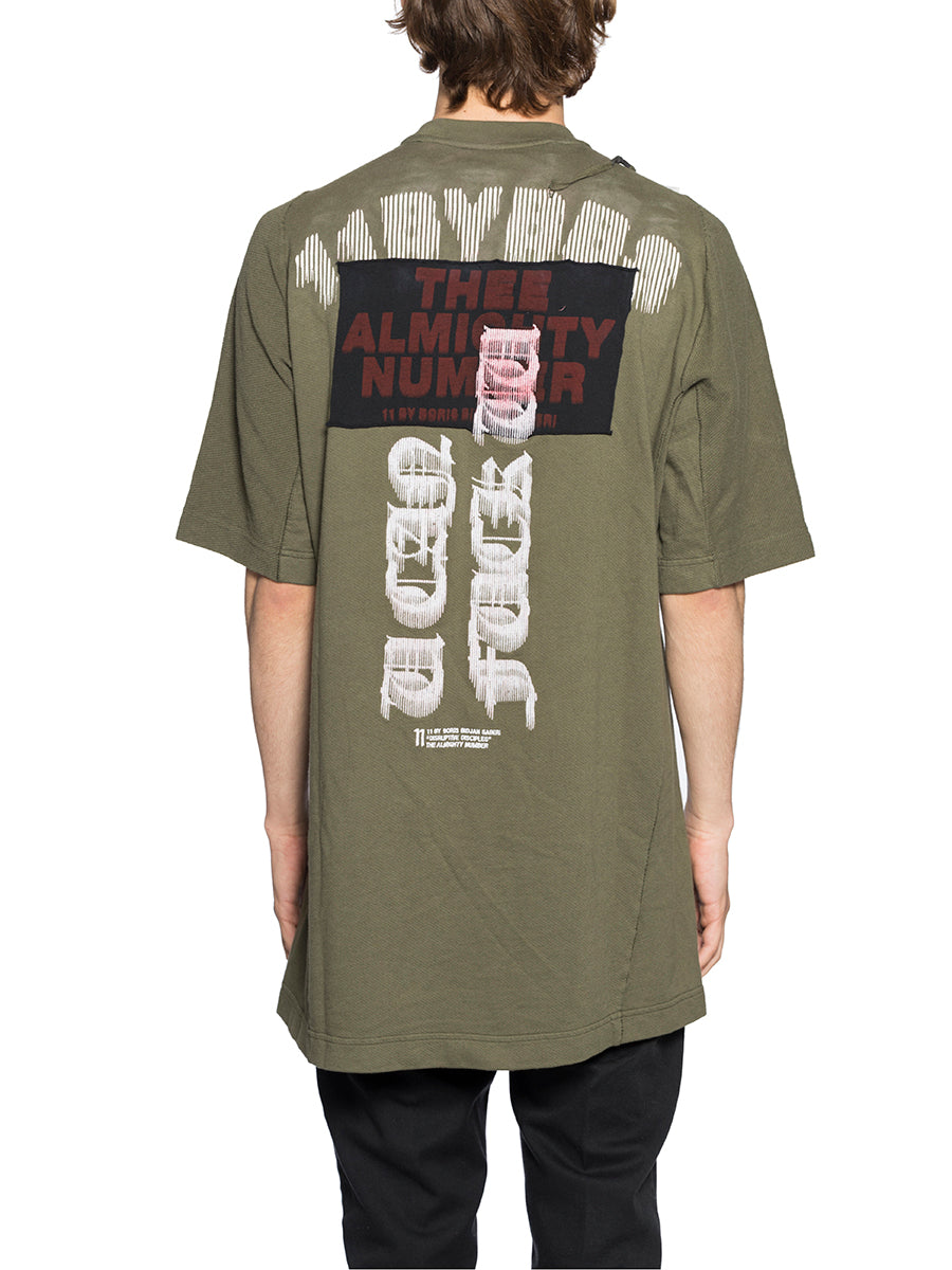 11 BY BBS Men's Cotton Mini Sweatshirt with Applied Patches