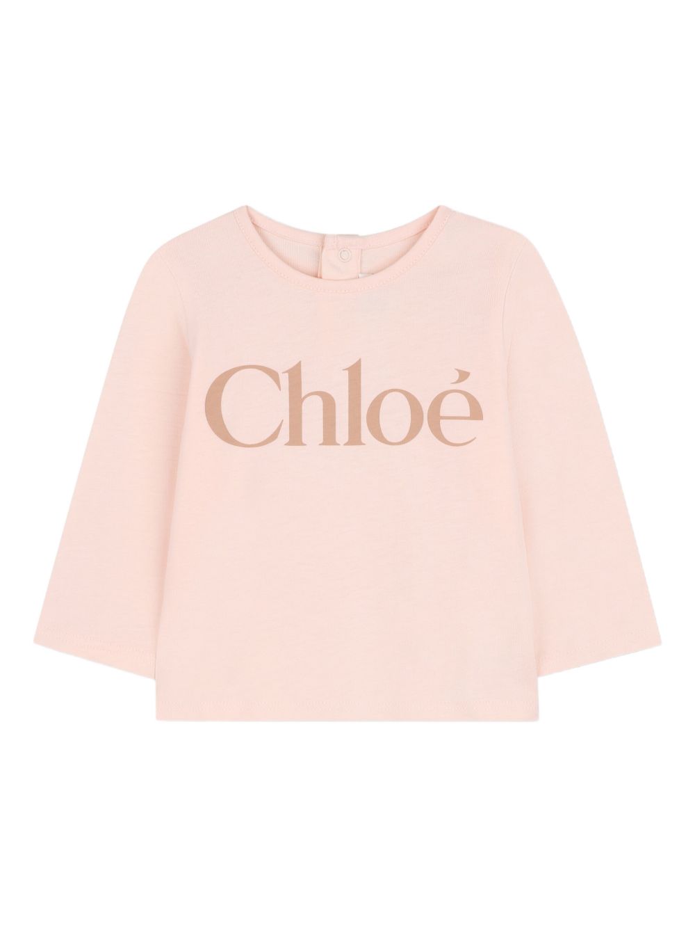CHLOÉ Logo Long Sleeve T-Shirt for Girls