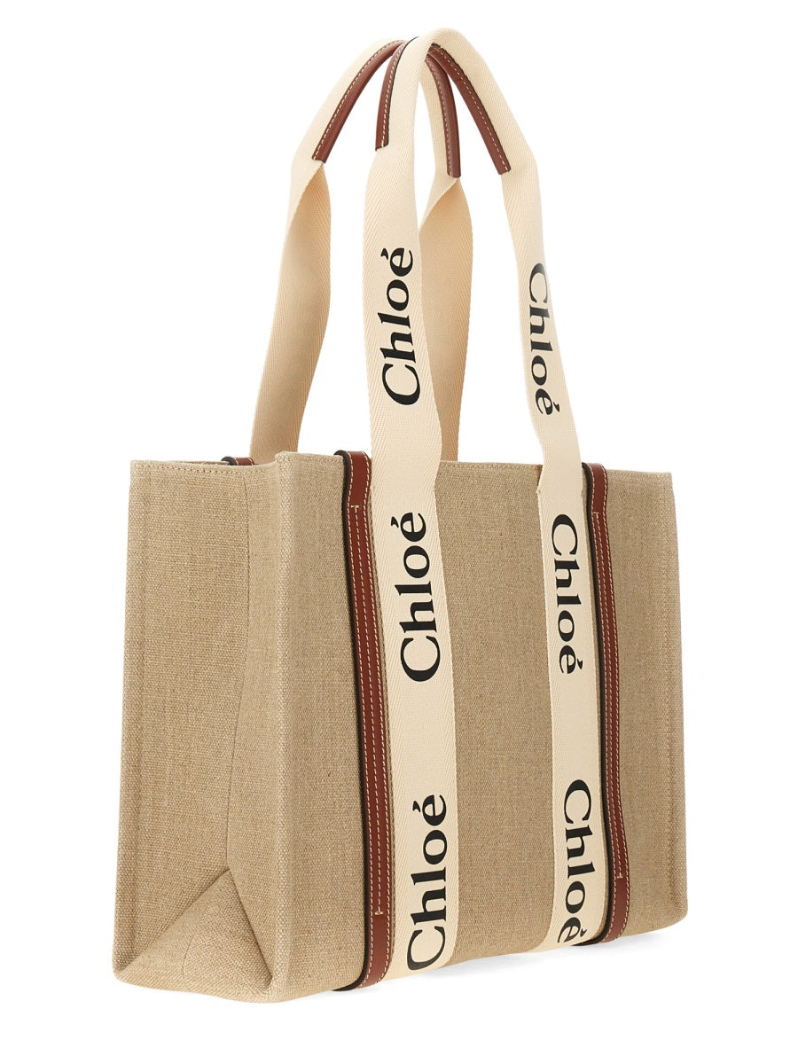 CHLOÉ Woody Tote Handbag - 27 CM x 36 CM x 12 CM