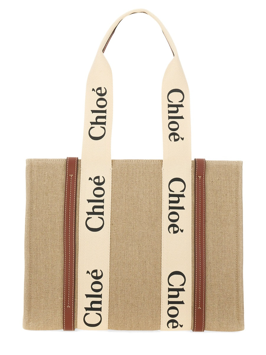 CHLOÉ Woody Tote Handbag - 27 CM x 36 CM x 12 CM