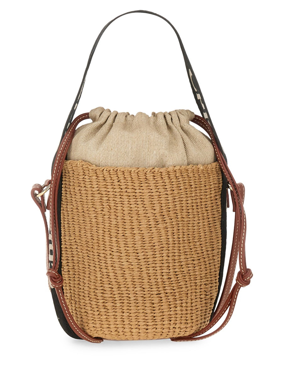 CHLOÉ Mini Bucket Bag with Leather Accents