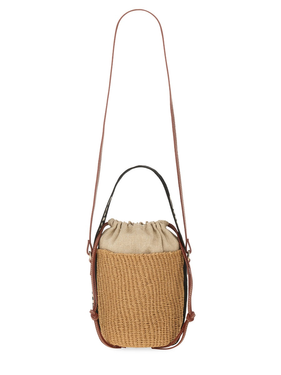CHLOÉ Mini Bucket Bag with Leather Accents