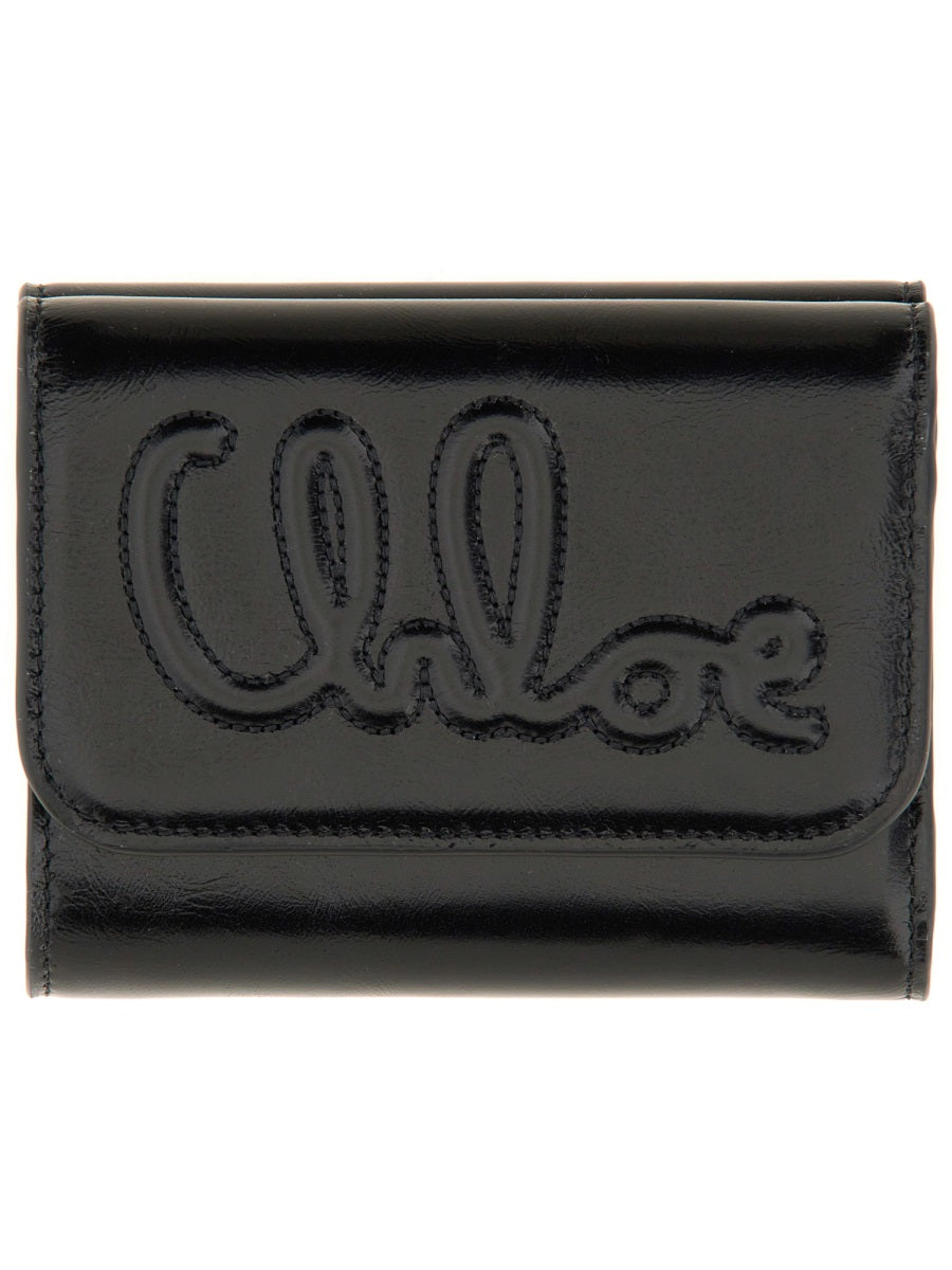 CHLOÉ Mini Trifold Leather Wallet