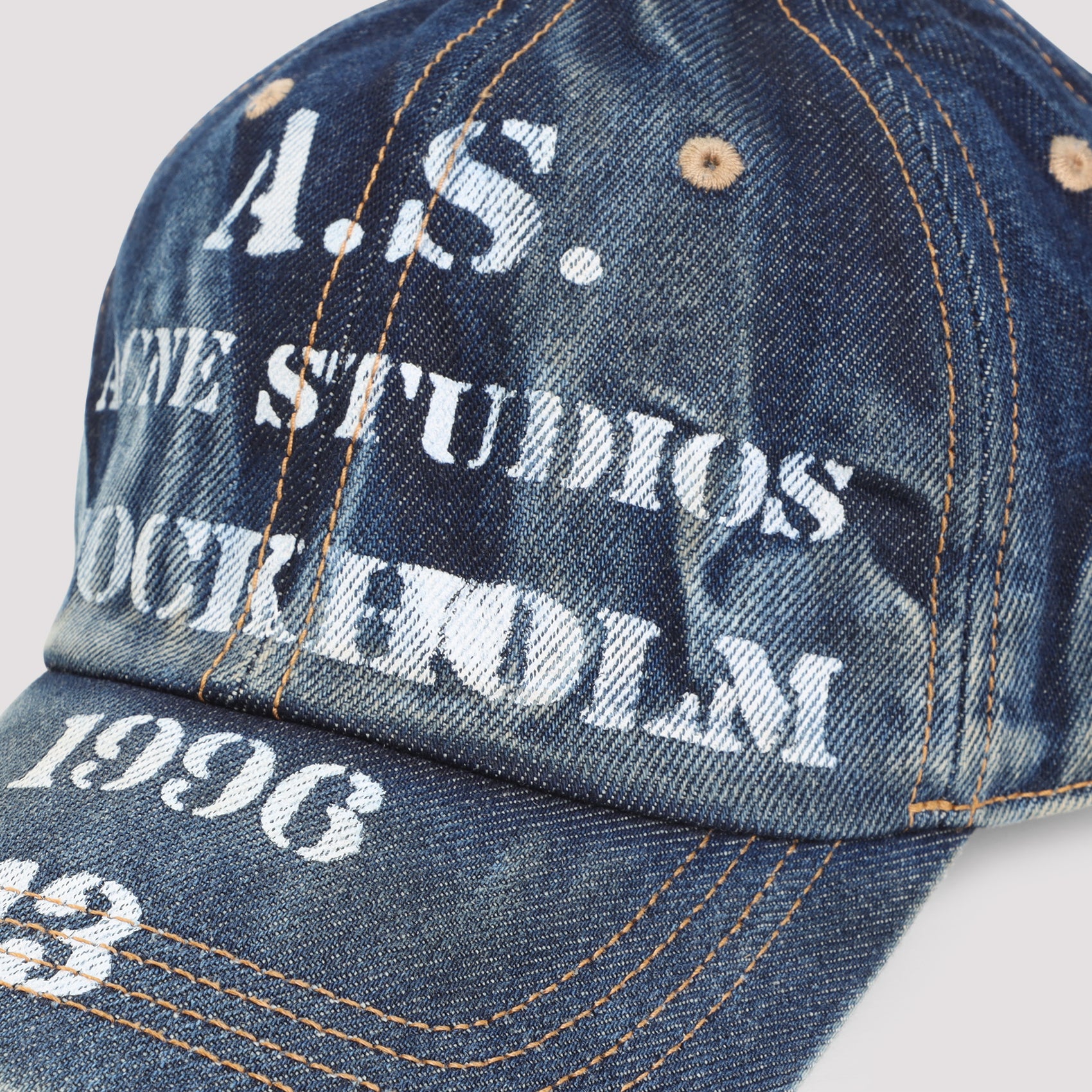 ACNE STUDIOS Washed Cotton Hat with Embroidered Eyelets