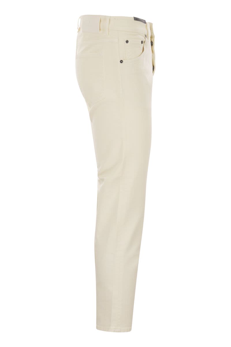 PT TORINO Men's Ankle Length Carrot Fit Stretch Denim Trousers