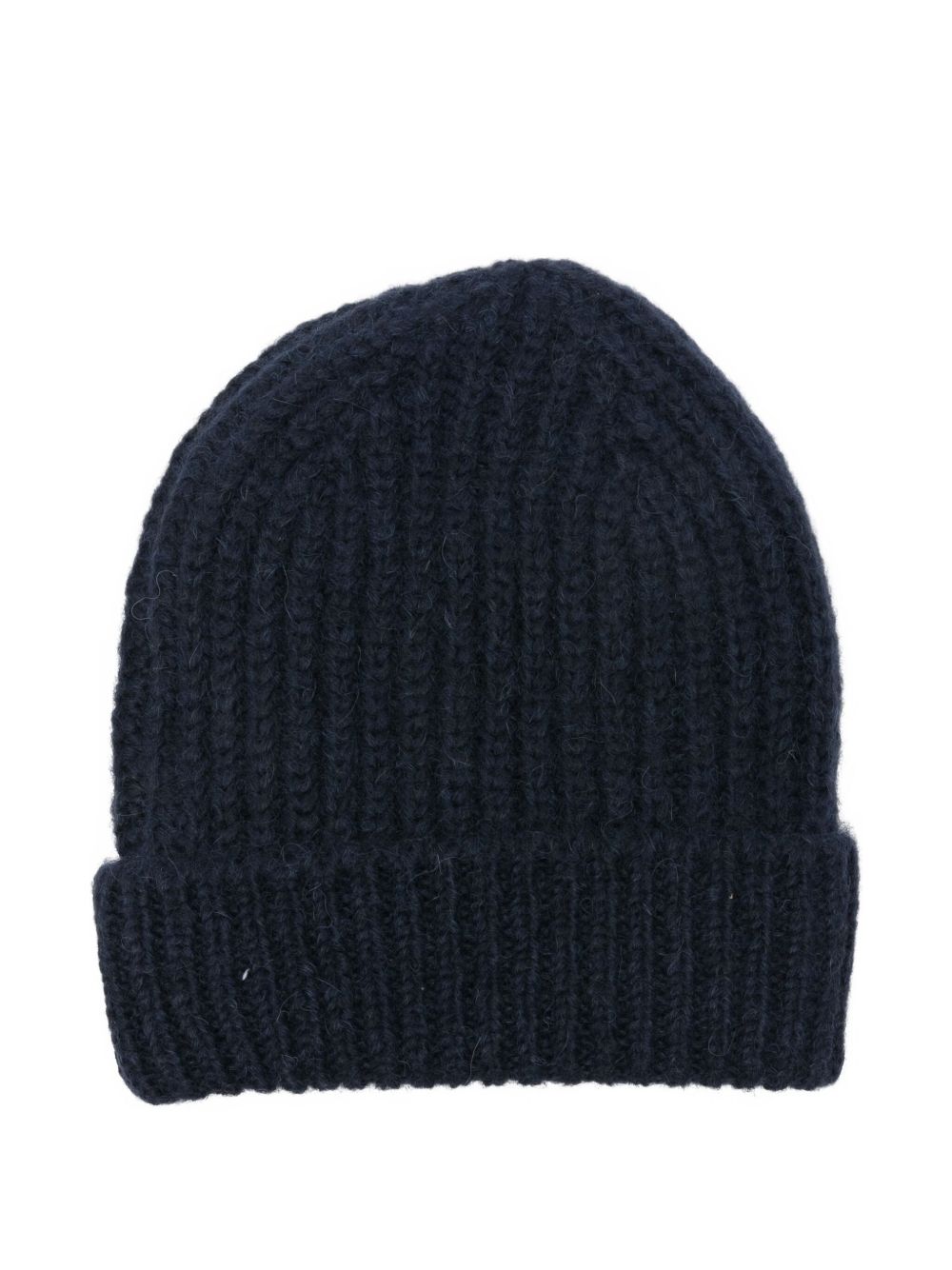 CLOSED Wool Beanie with Ribbed Knit Turn-Up Brim
