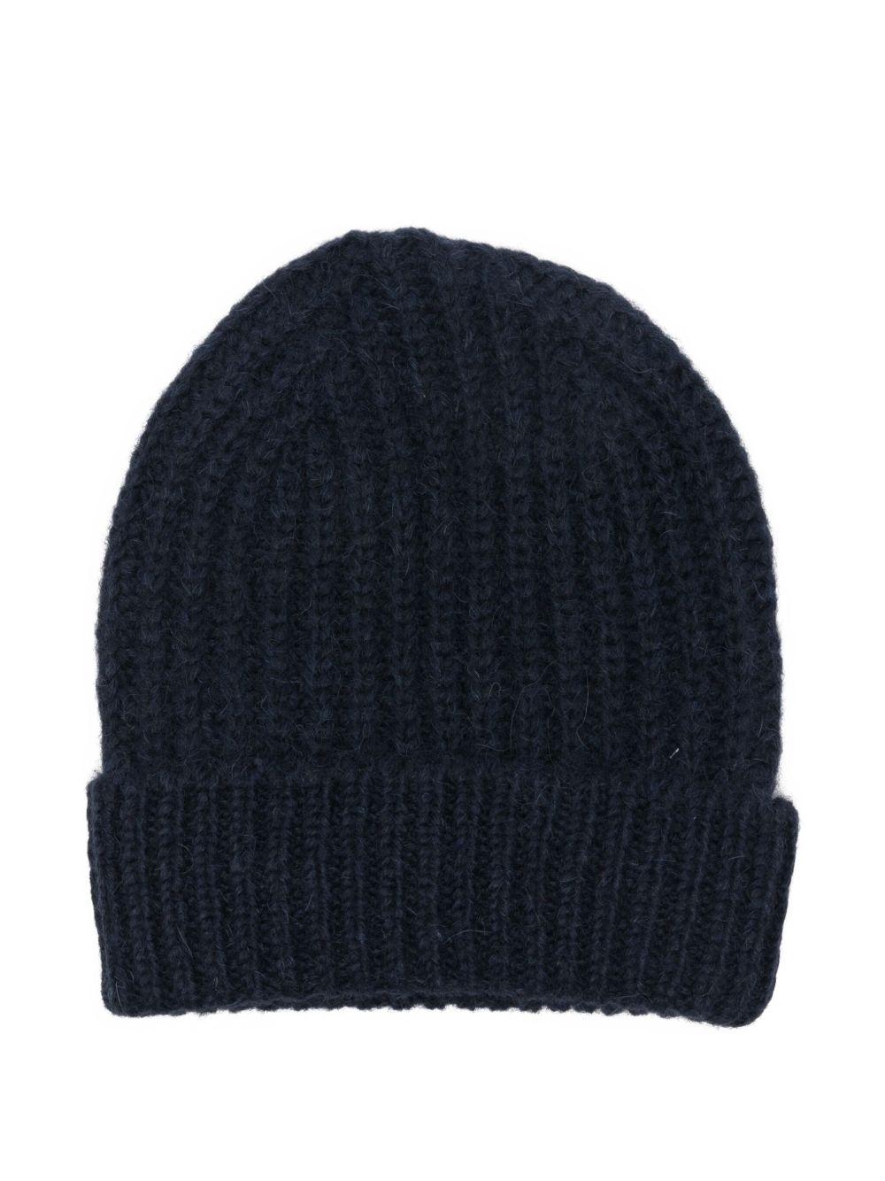 CLOSED Wool Beanie with Ribbed Knit Turn-Up Brim