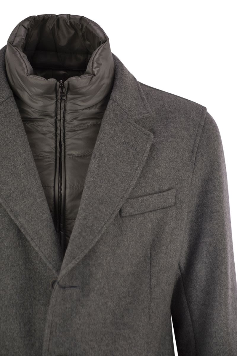 HERNO Mens Wool Jacket with Bib - Regular Fit