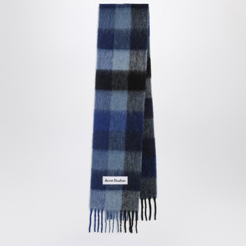 ACNE STUDIOS Checkered Design Mohair Blend Scarf