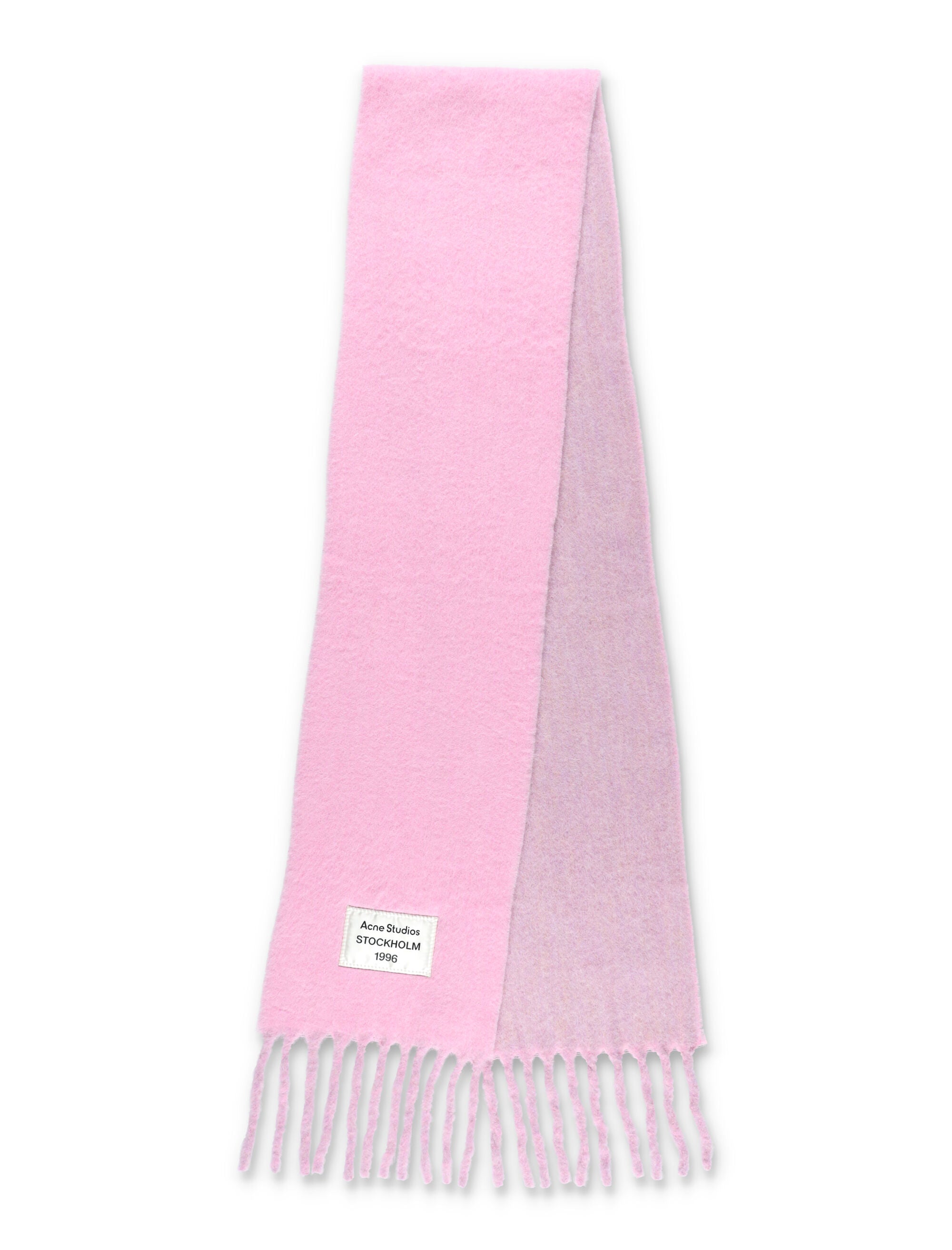 ACNE STUDIOS Wool Scarf with Fringes - 216 cm x 26 cm