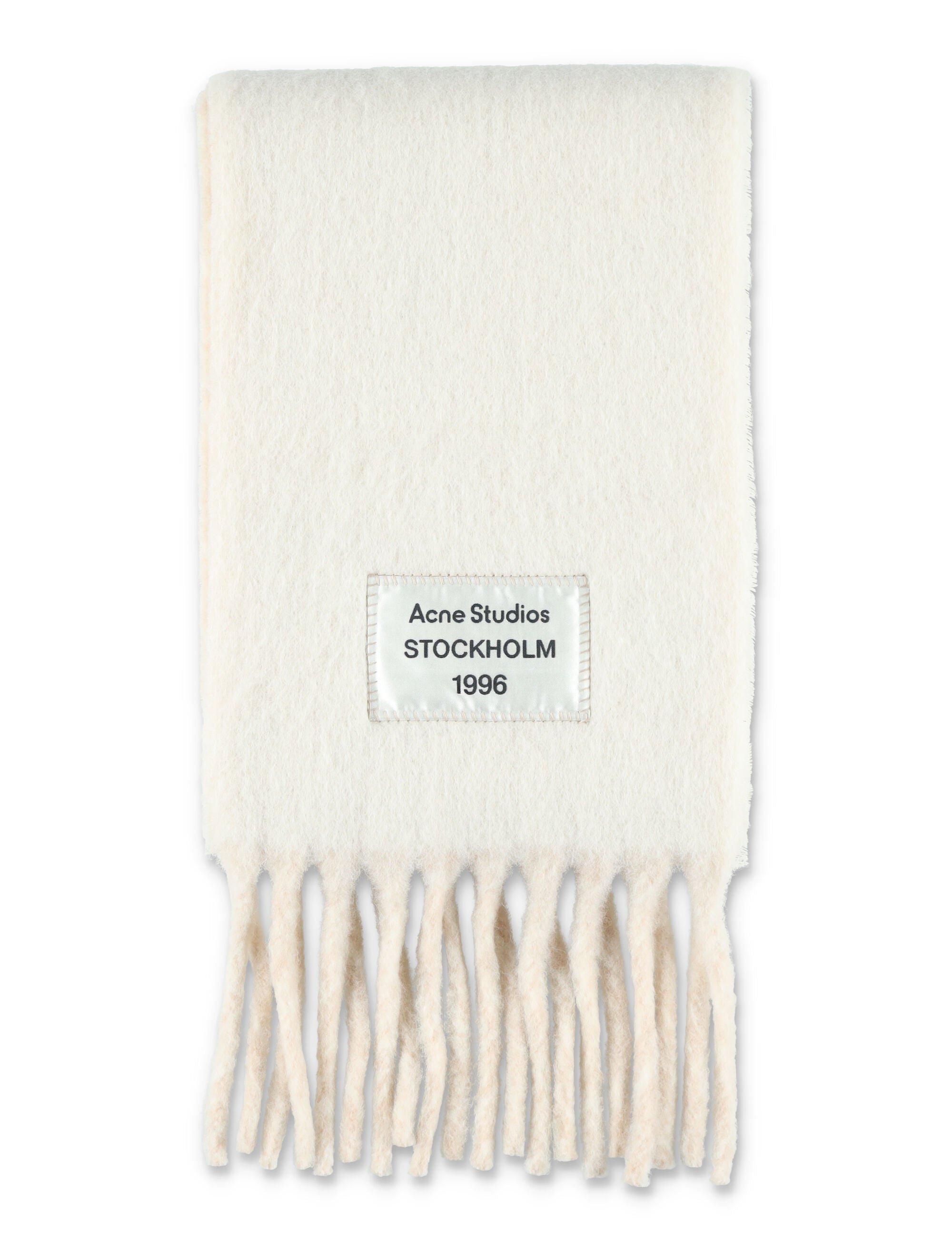 ACNE STUDIOS Wool Scarf with Fringes - 216 cm x 26 cm