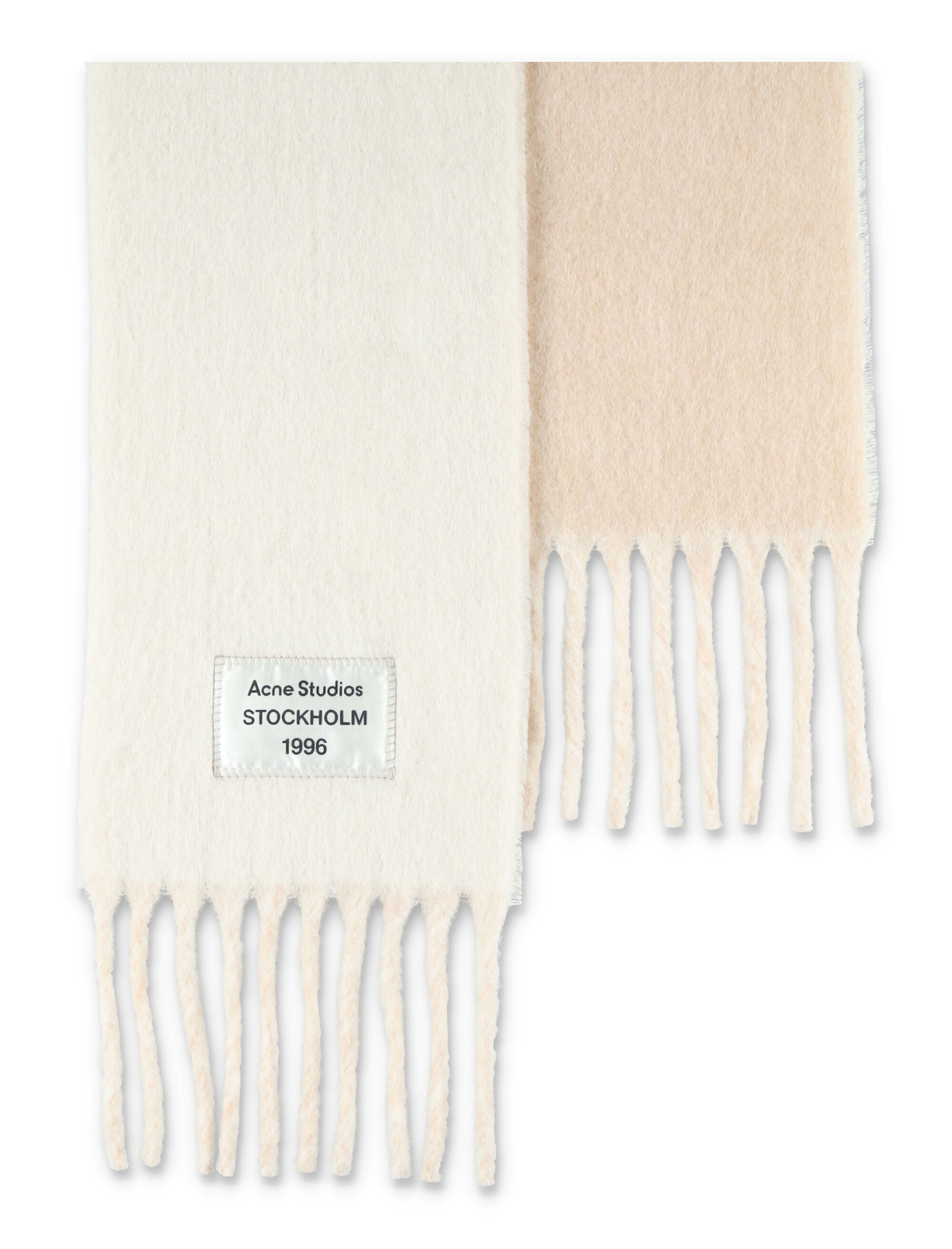 ACNE STUDIOS Wool Scarf with Fringes - 216 cm x 26 cm